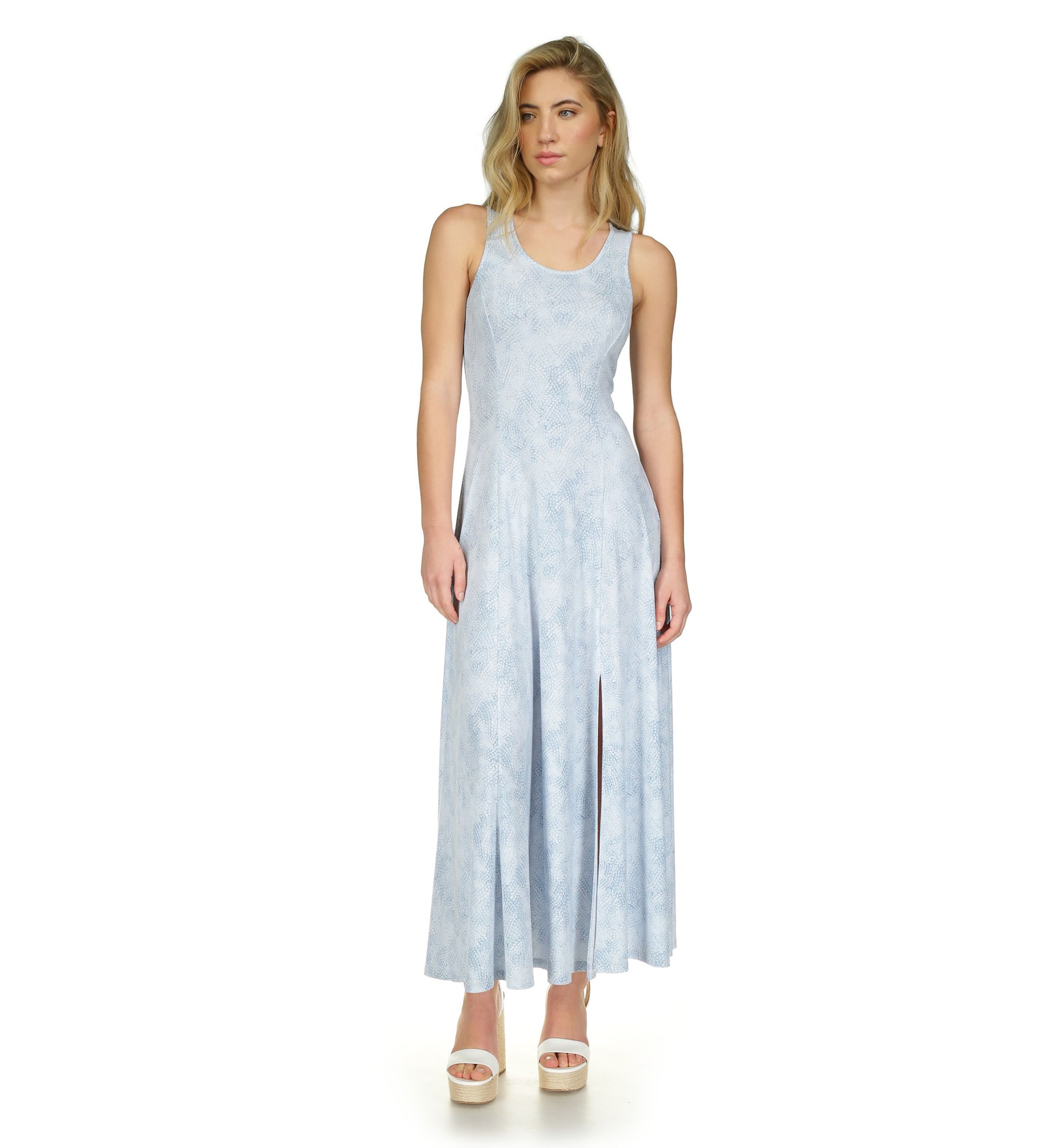 Womens Scoop Neck Maxi Tank Dress