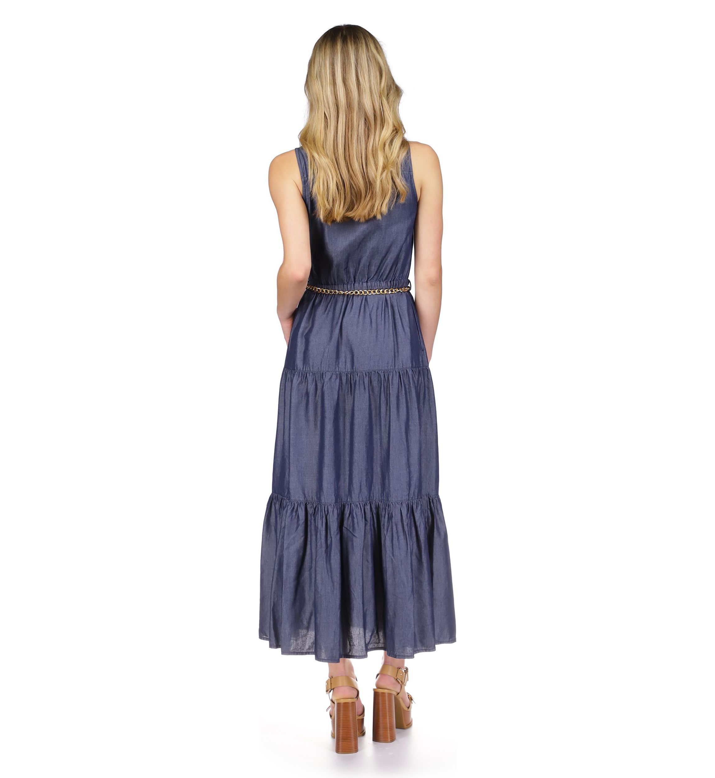 Womens Tencel Charm Belt Dress