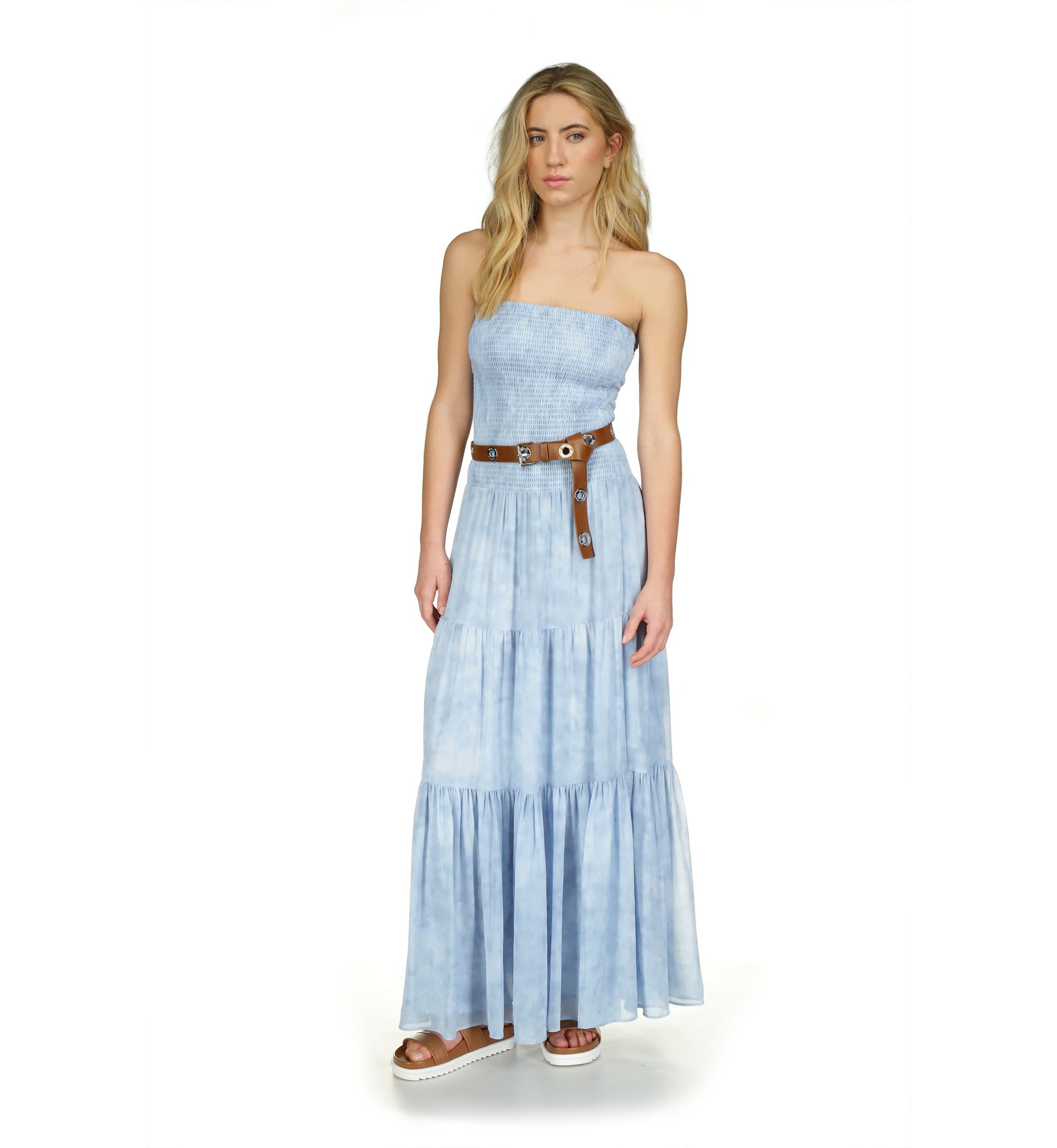 Womens Sun Bleach Maxi Smock Dress