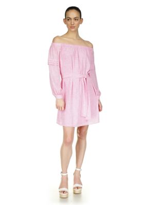 MICHAEL Michael Kors Women's Mini Petals Off the Shoulder Dress, XL