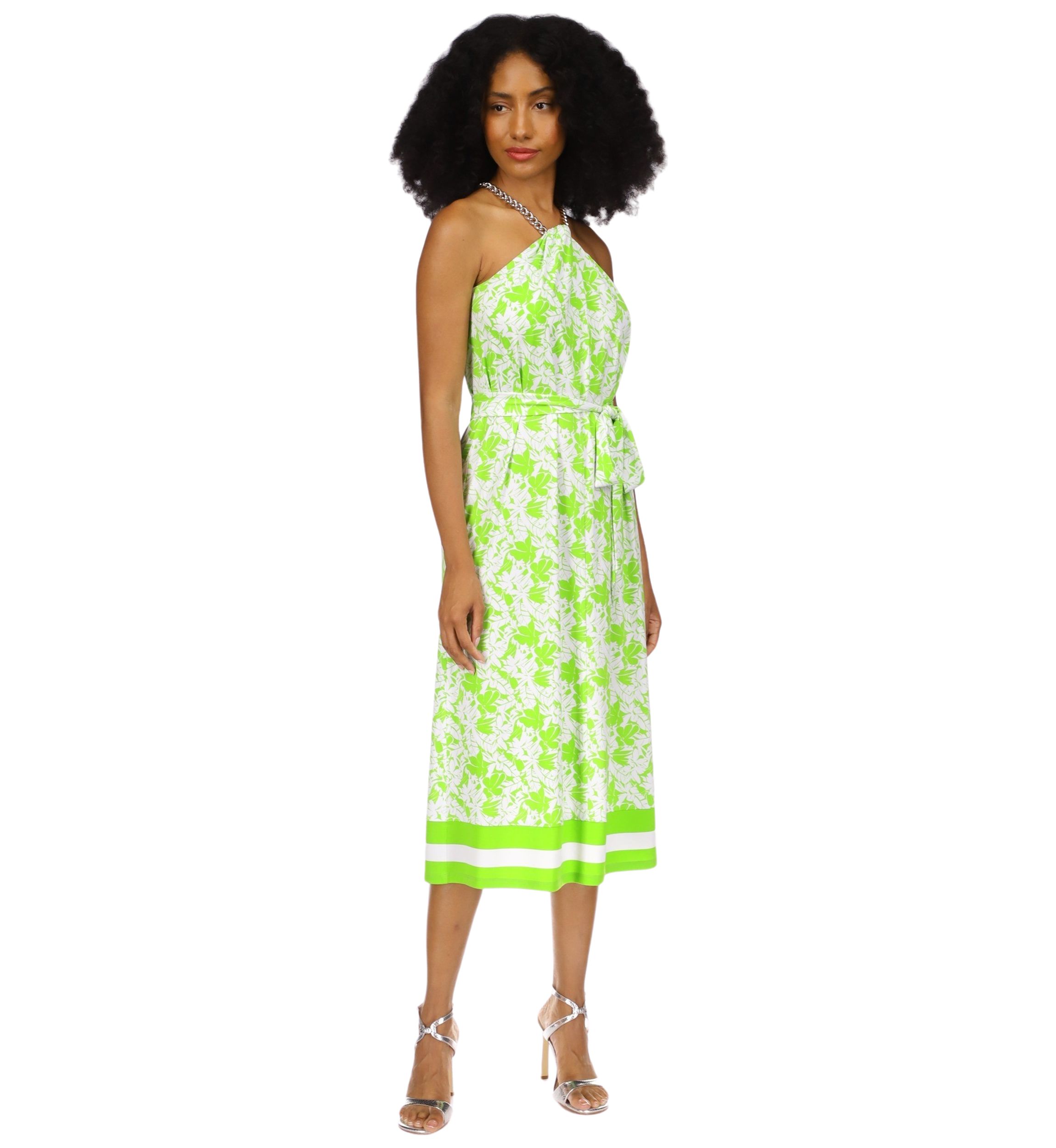 Womens Chain Neck Border Dress