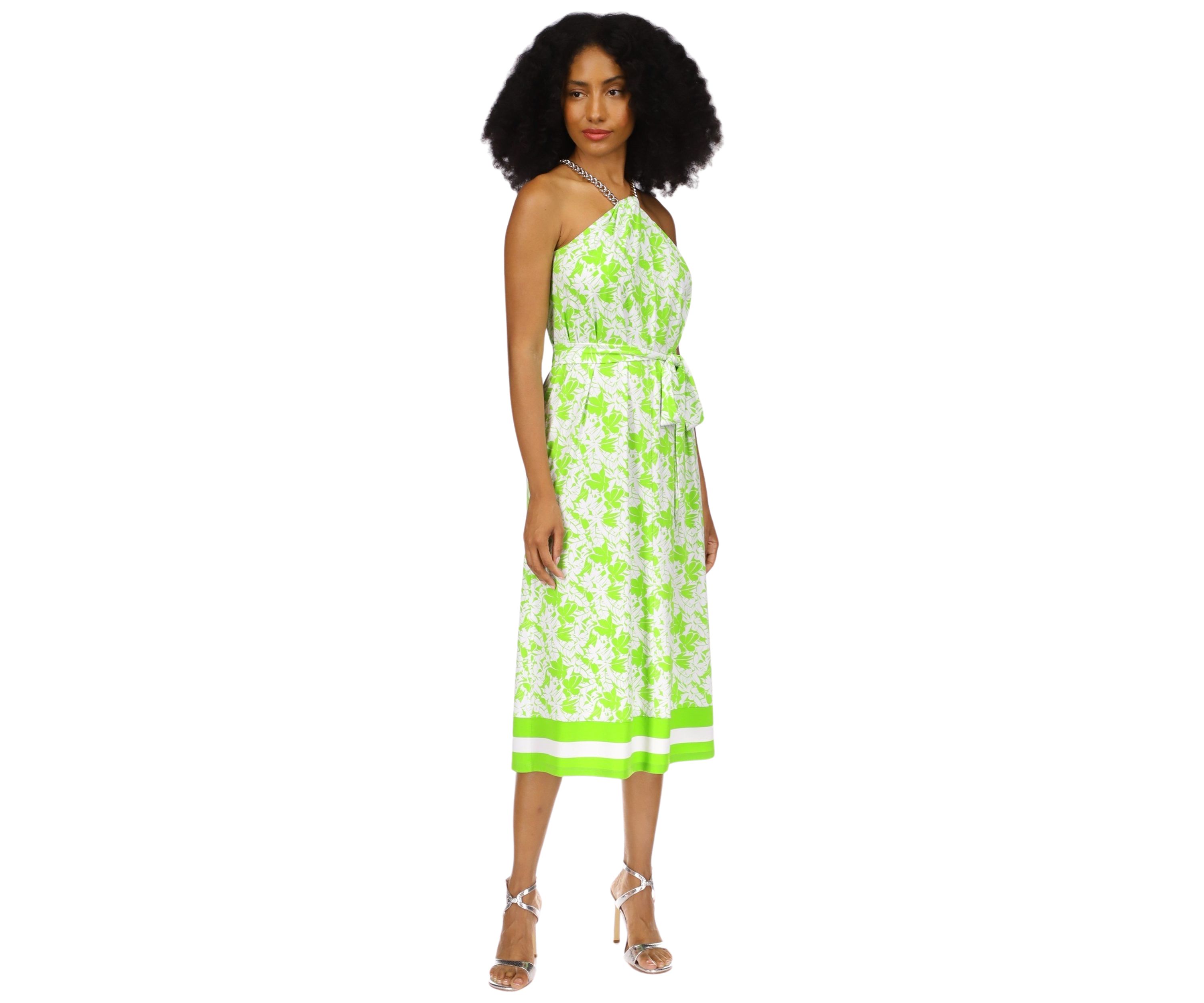 Womens Chain Neck Border Dress