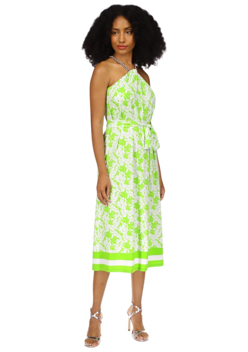 Womens Chain Neck Border Dress