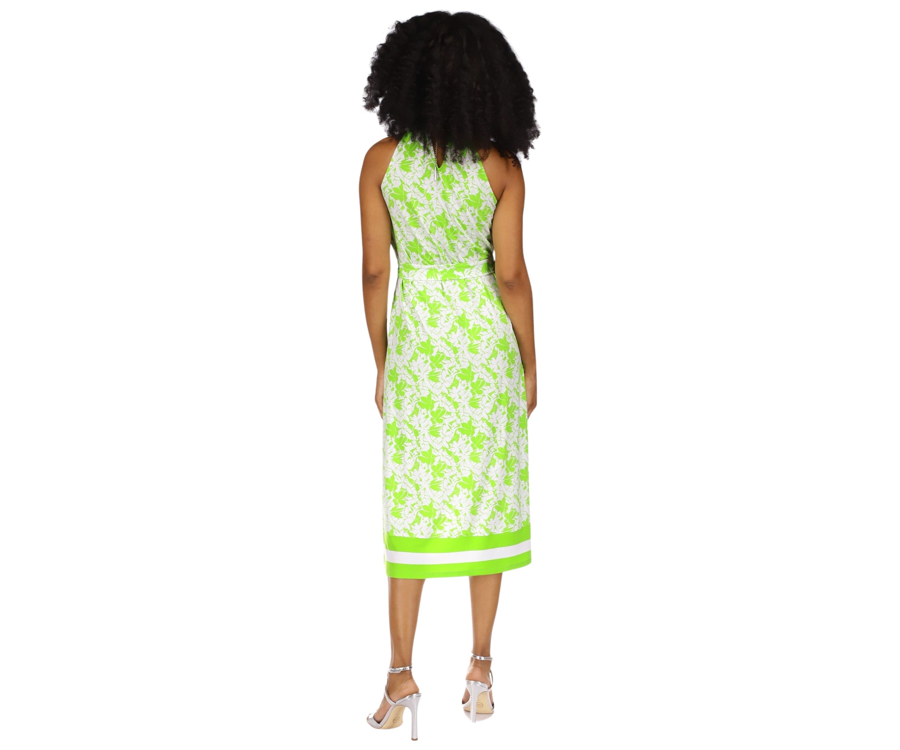 Womens Chain Neck Border Dress