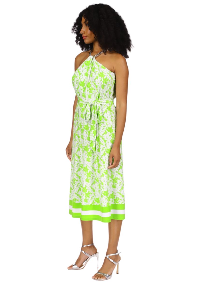 Womens Chain Neck Border Dress