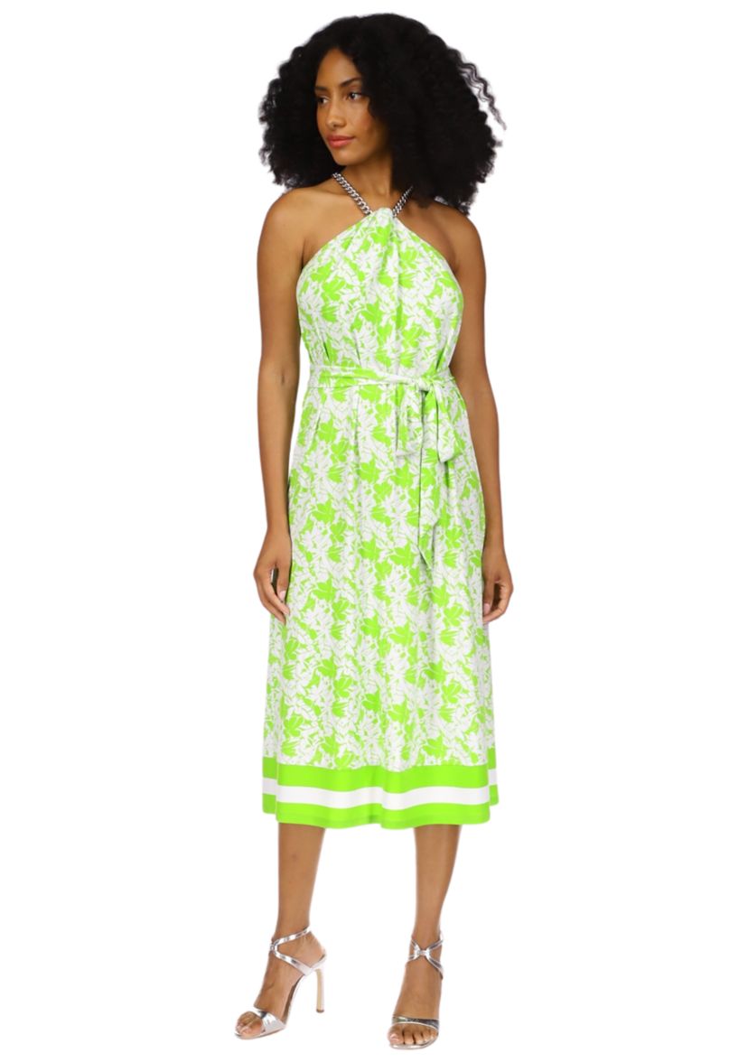 Womens Chain Neck Border Dress