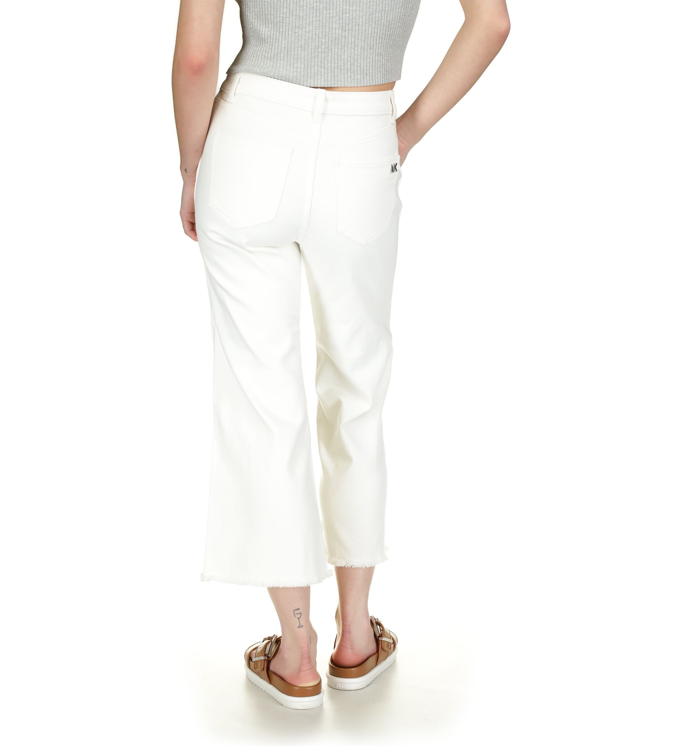 Womens Flare White Denim Jeans