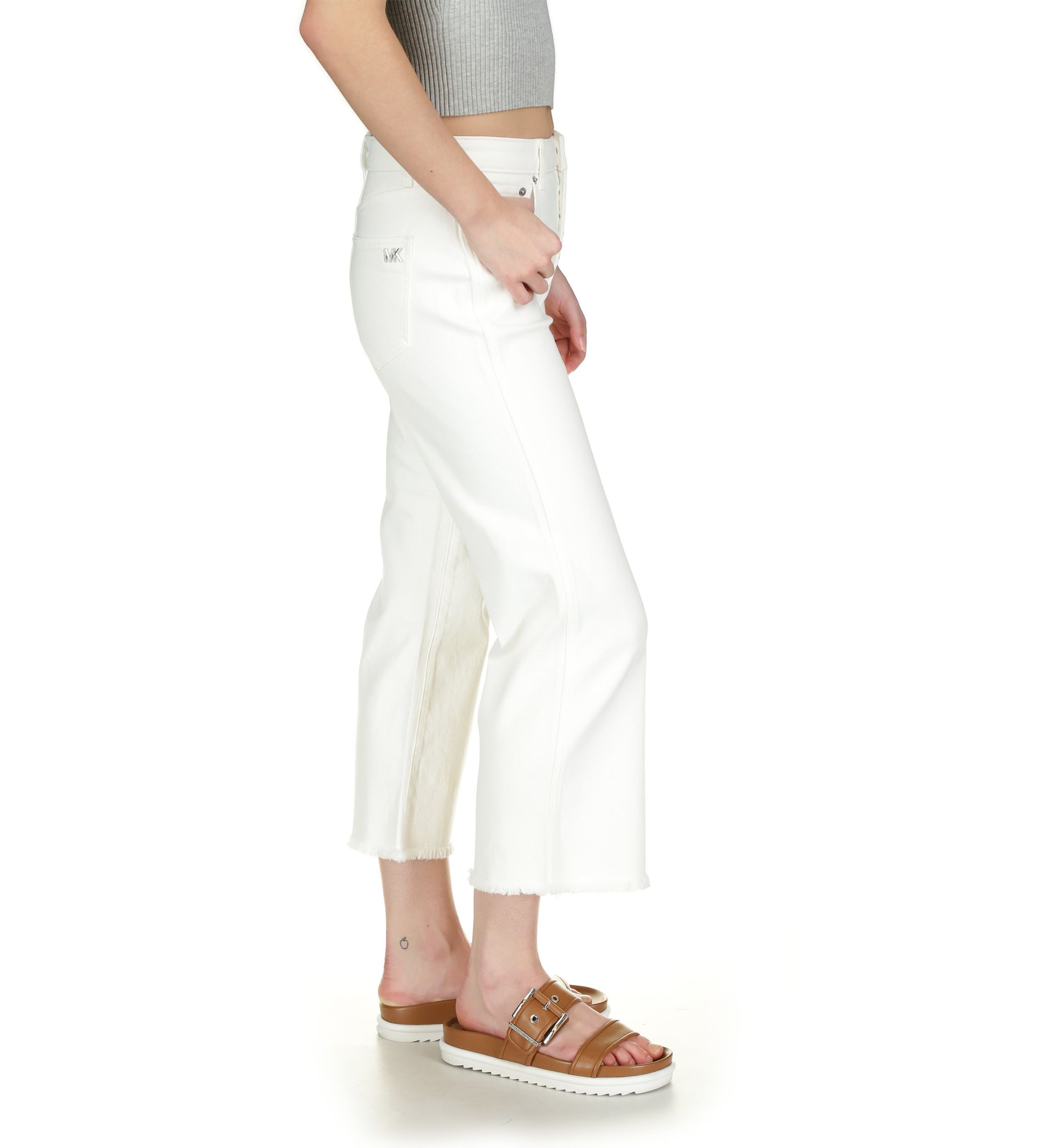 Womens Flare White Denim Jeans