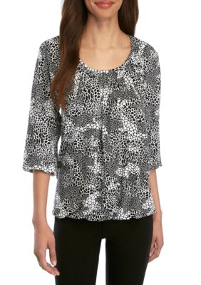 MICHAEL Michael Kors 3/4 Sleeve Knit Peasant Top | belk