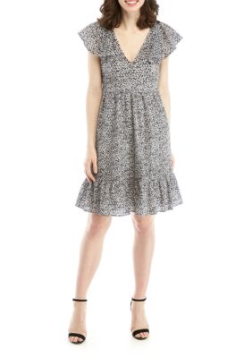 MICHAEL Michael Kors Eyelet Dress with Ruffled Sleeves | belk