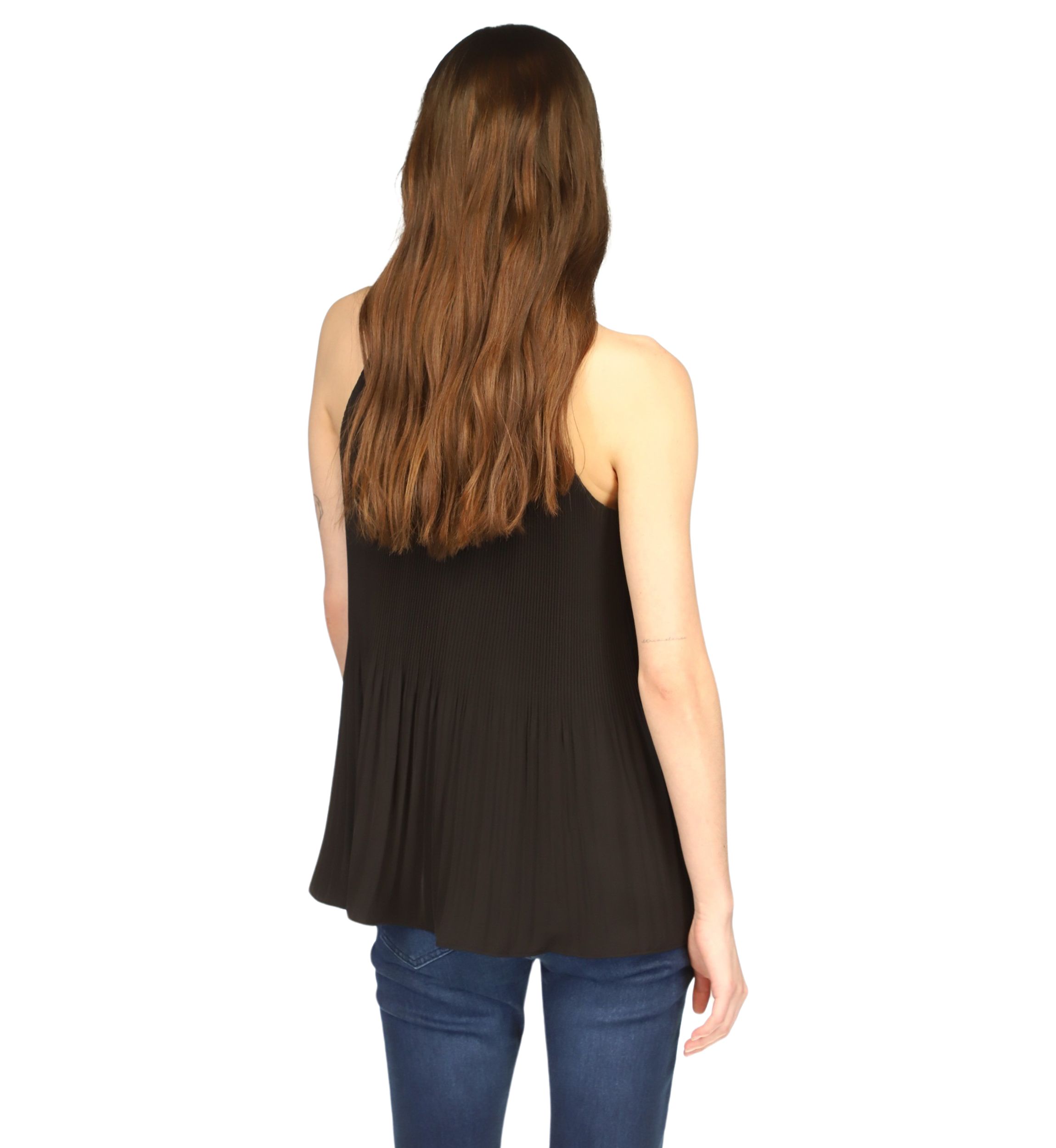 Womens Pleated Halter Top