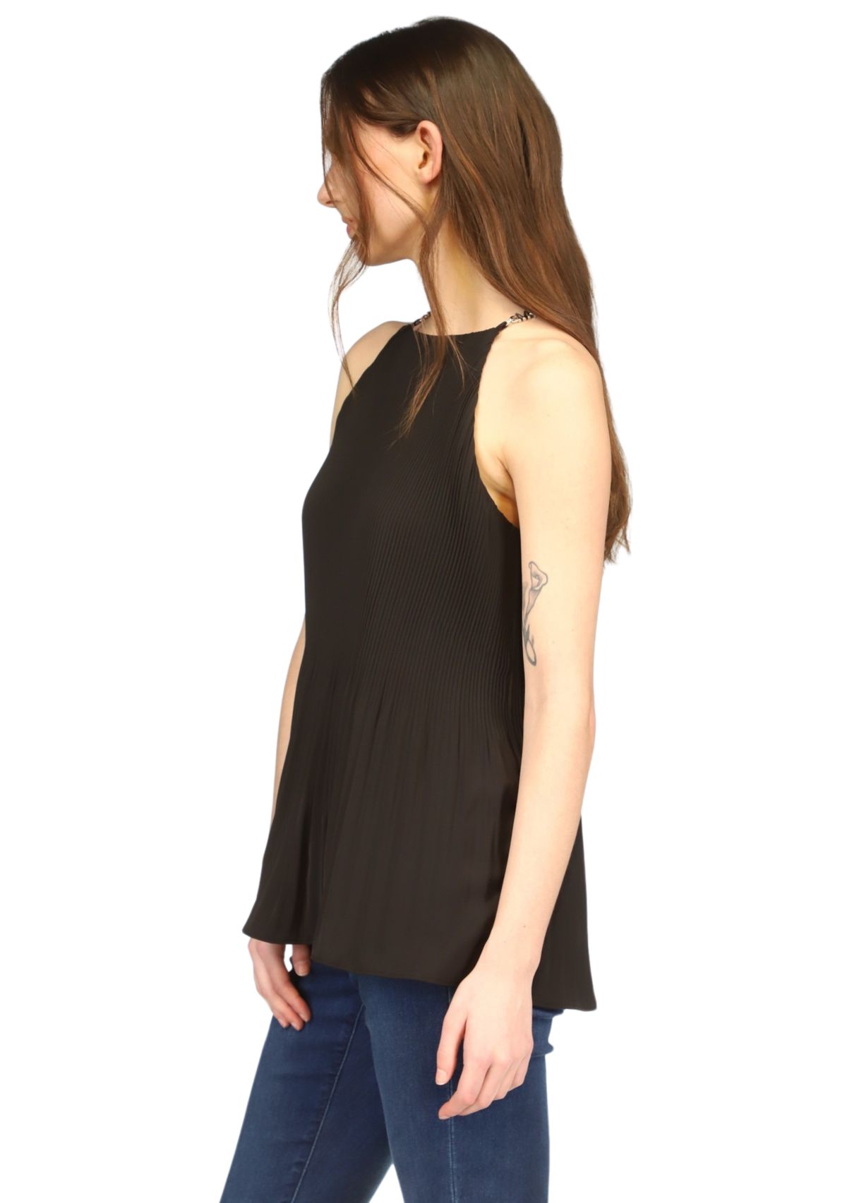 Womens Pleated Halter Top