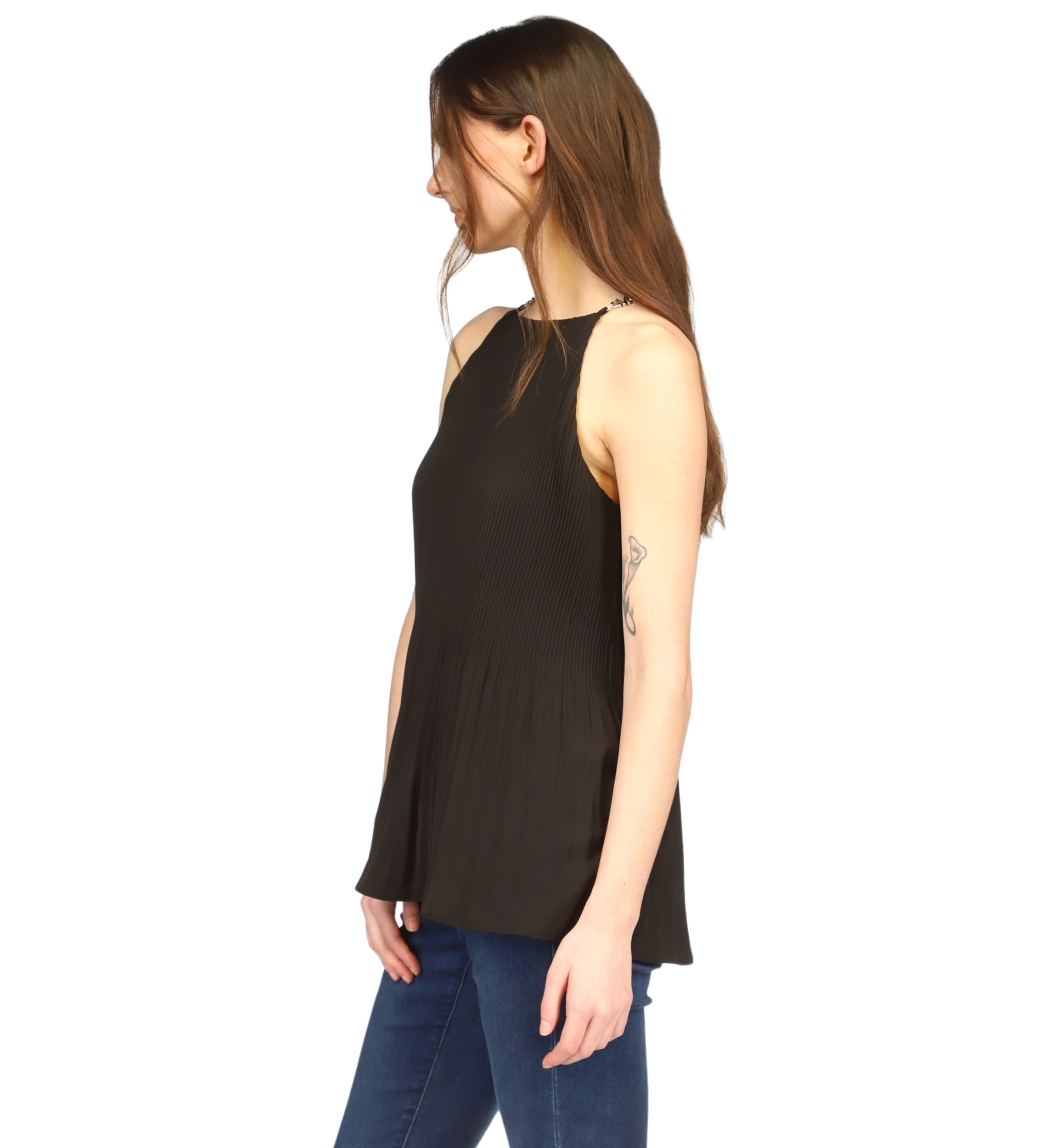 Womens Pleated Halter Top