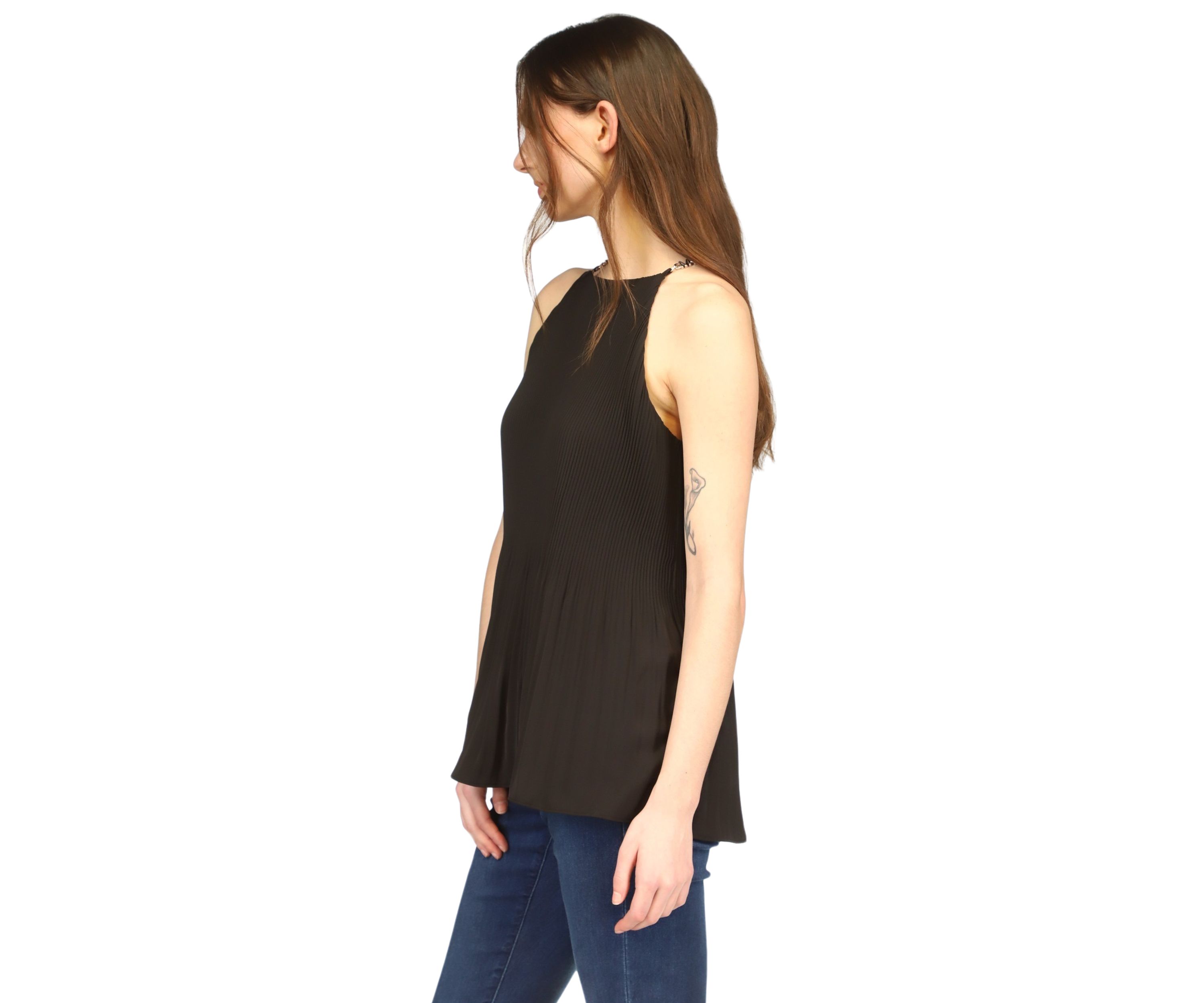 Womens Pleated Halter Top
