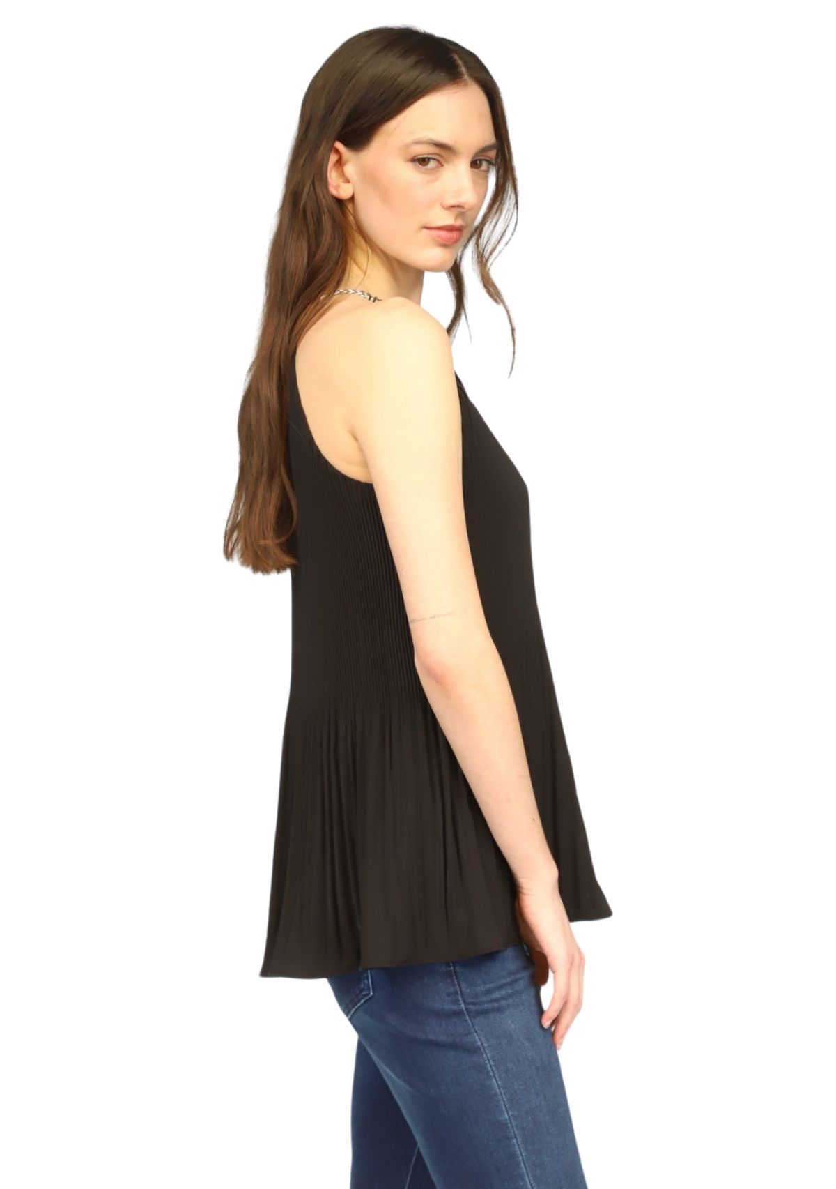 Womens Pleated Halter Top