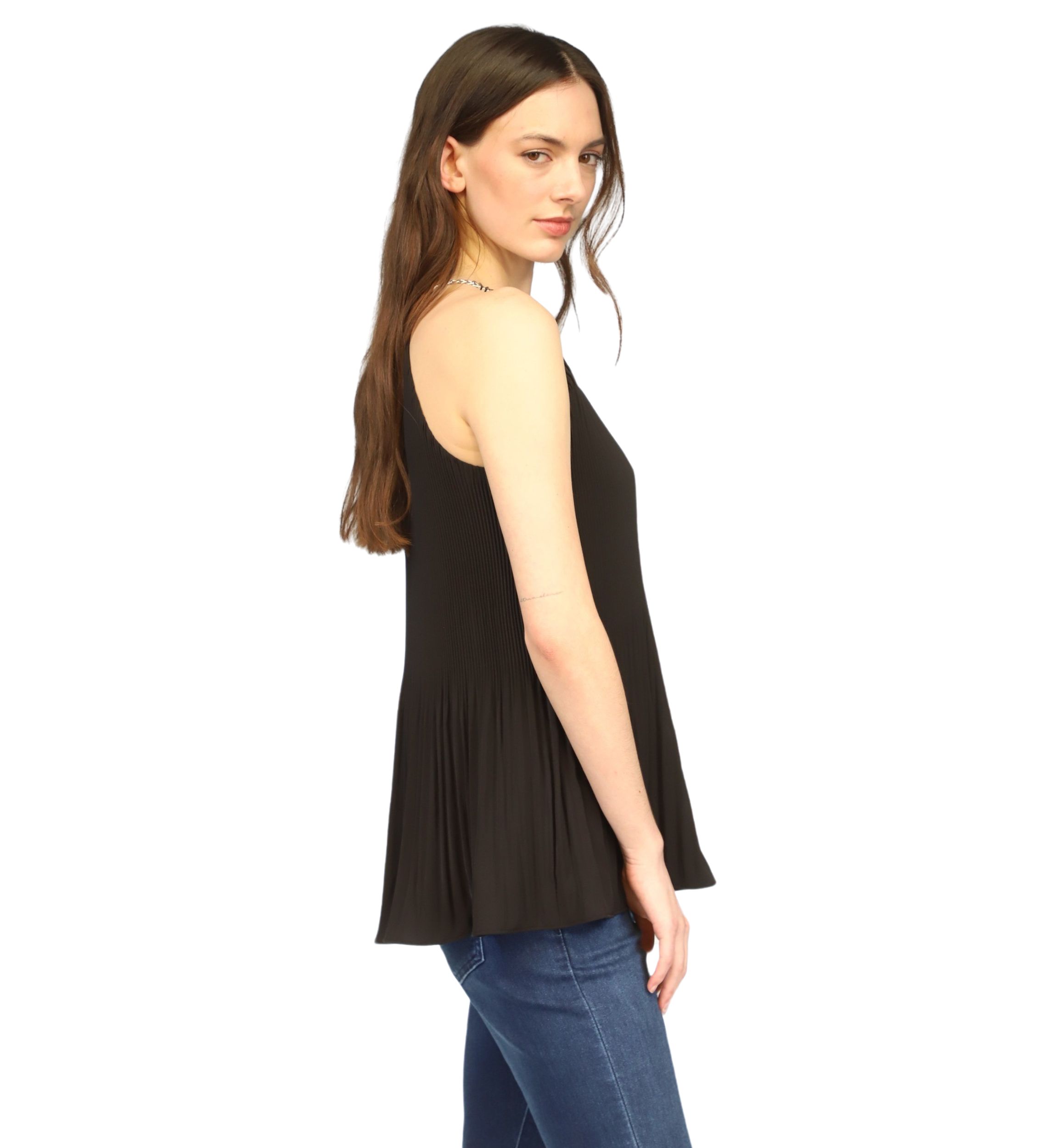 Womens Pleated Halter Top