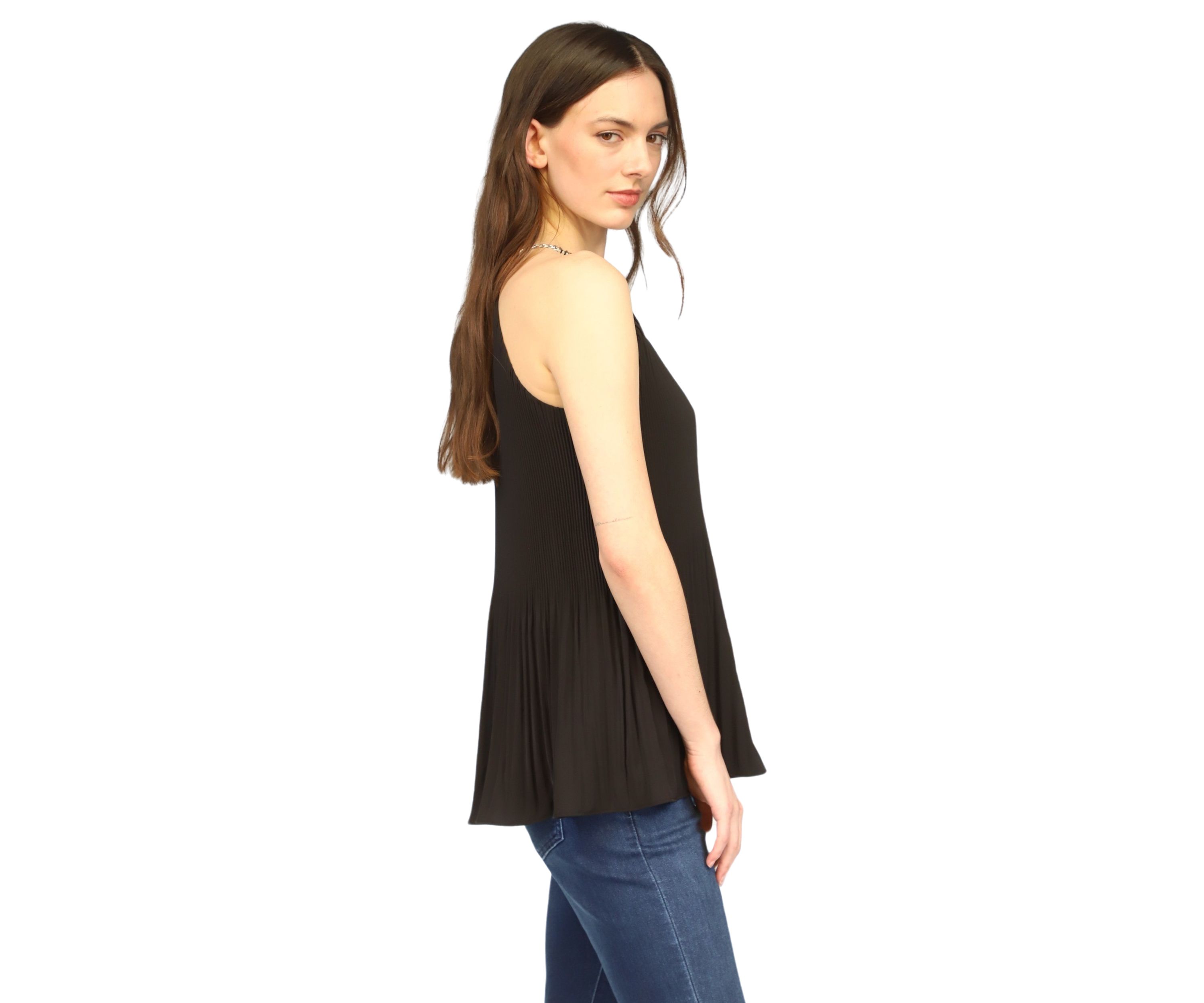 Womens Pleated Halter Top