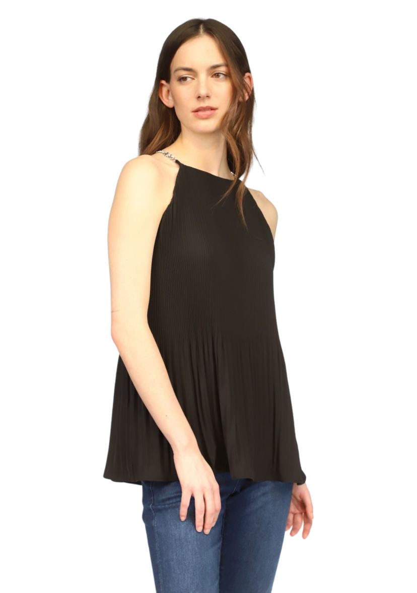 Womens Pleated Halter Top