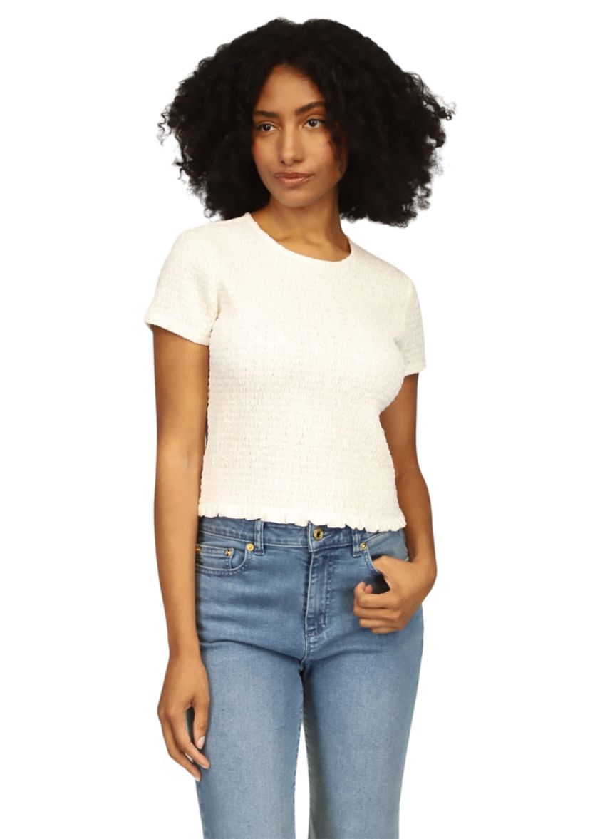 Womens Short Sleeve Ruched T-Shirt
