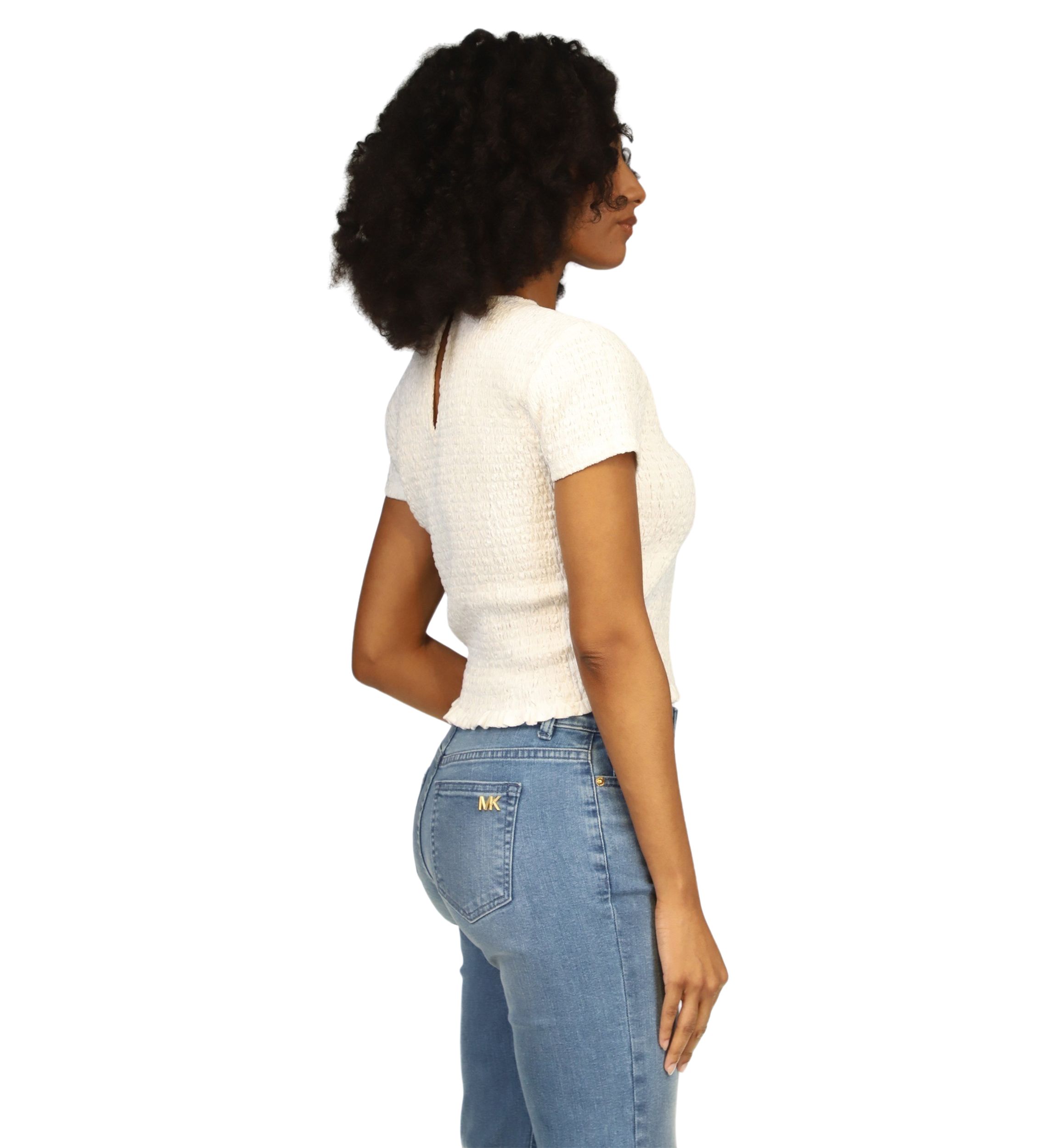 Womens Short Sleeve Ruched T-Shirt