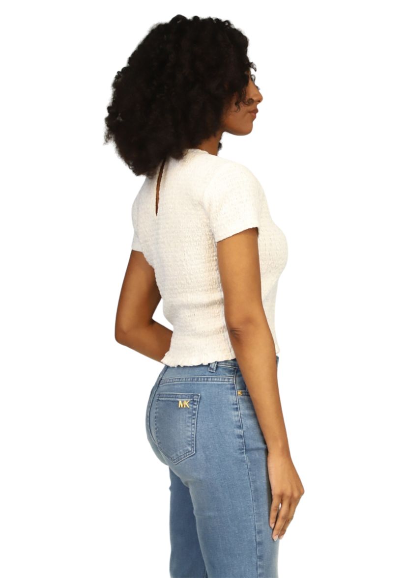 Womens Short Sleeve Ruched T-Shirt