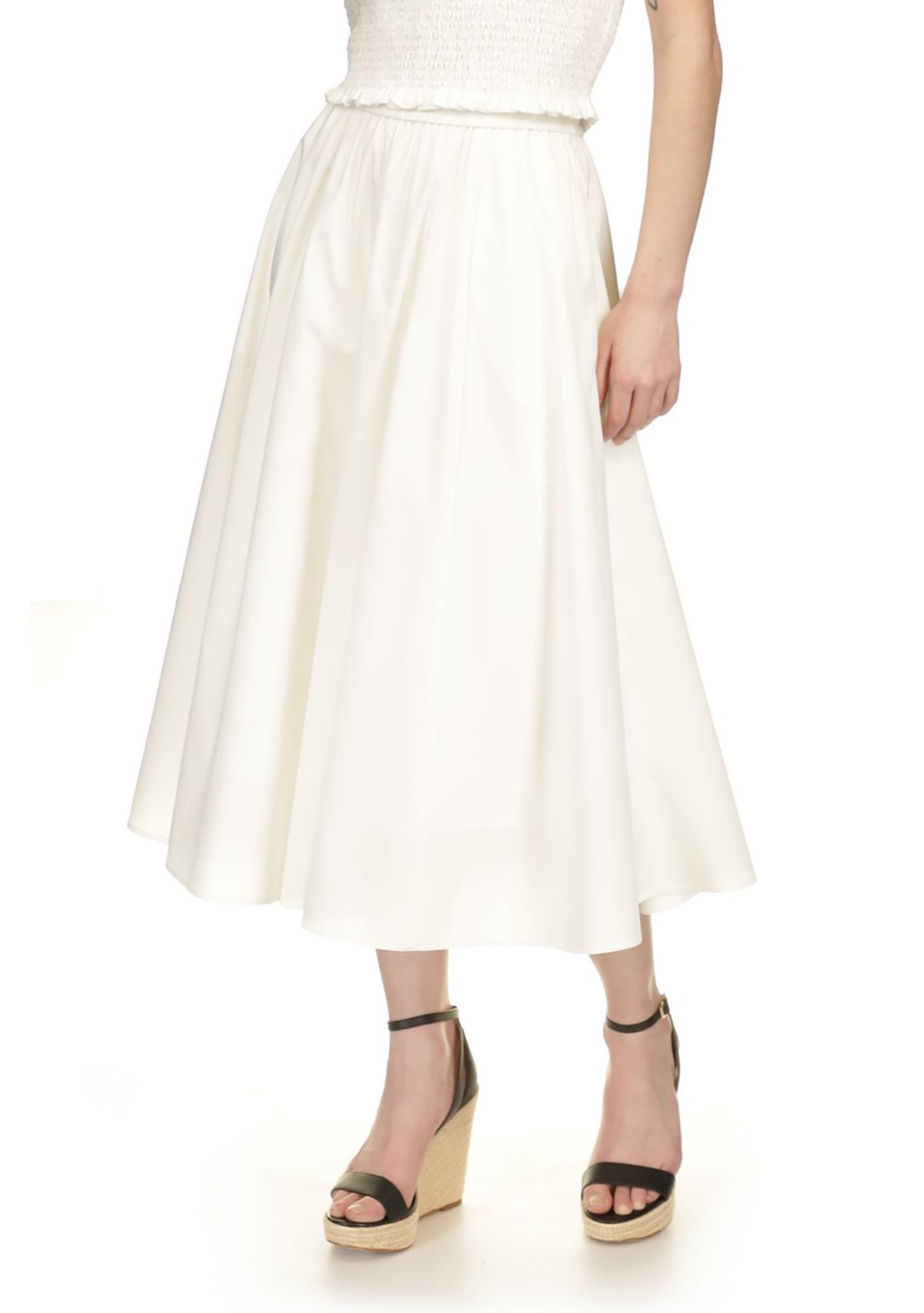 Womens A-Line Cotton Skirt