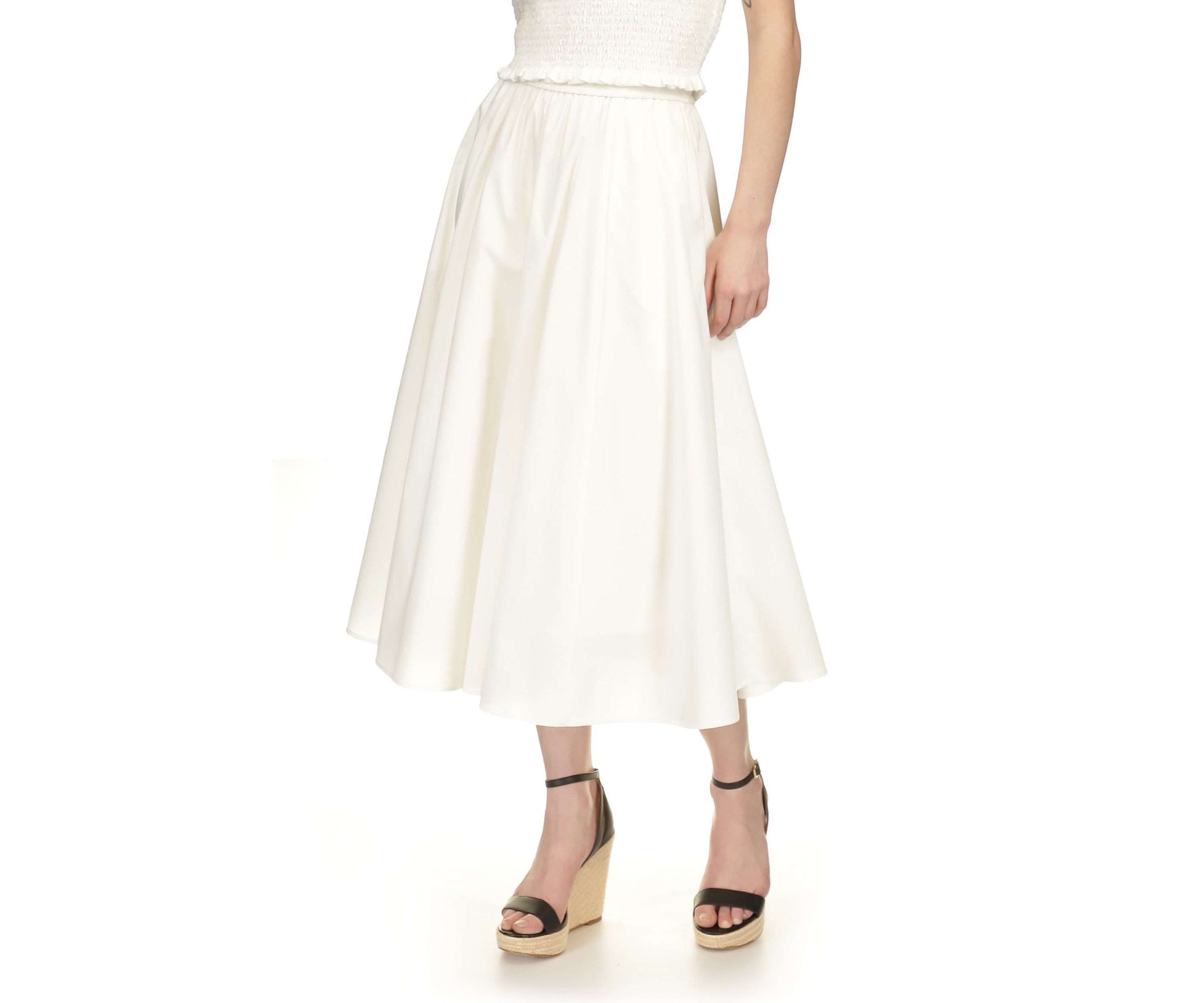 Womens A-Line Cotton Skirt