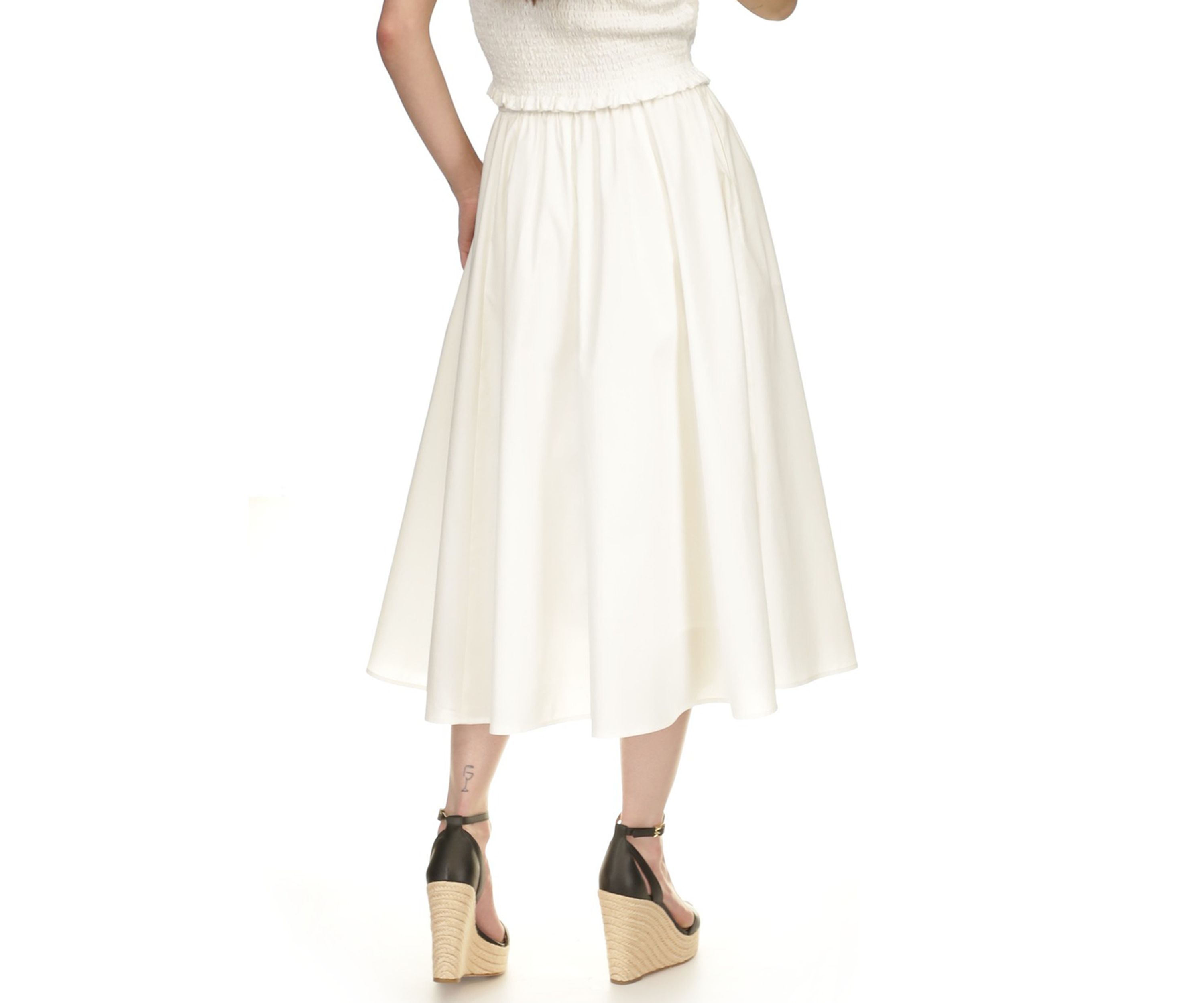 Womens A-Line Cotton Skirt