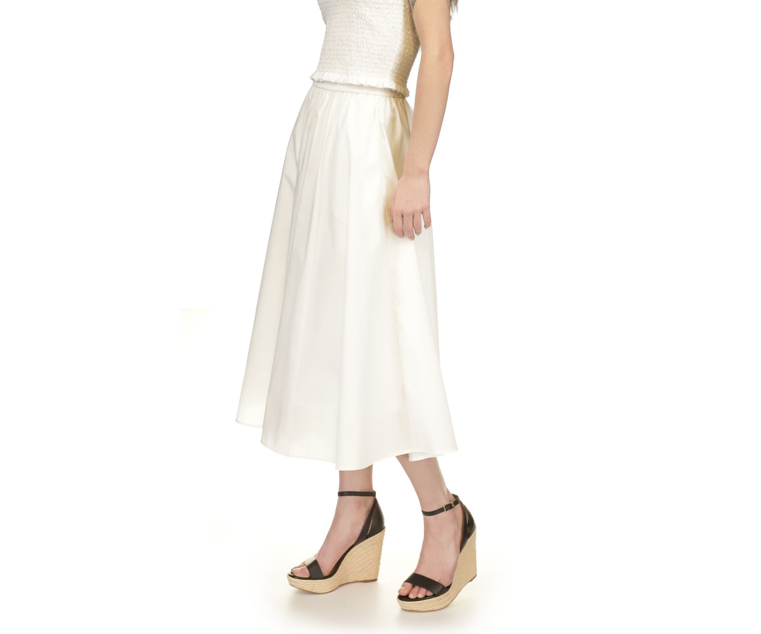 Womens A-Line Cotton Skirt