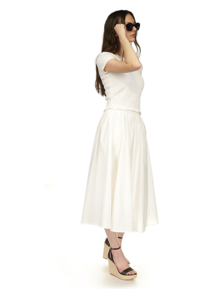 Womens A-Line Cotton Skirt