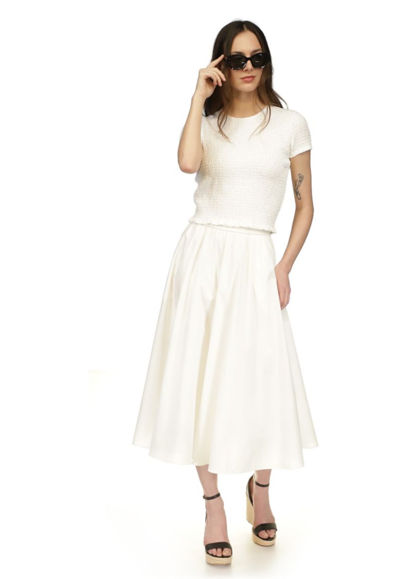 Womens A-Line Cotton Skirt