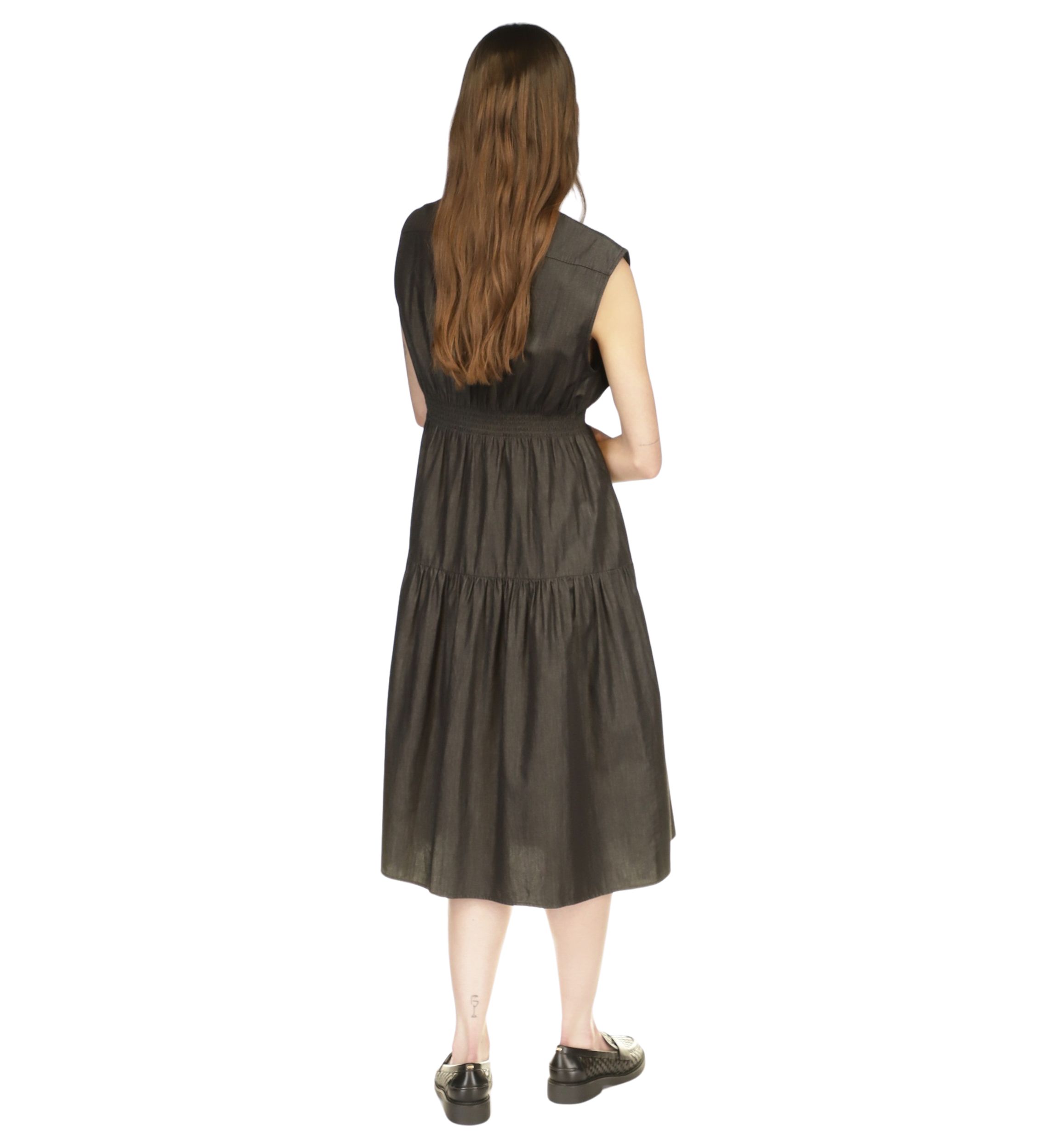 Womens Charm Zip Midi Dress 