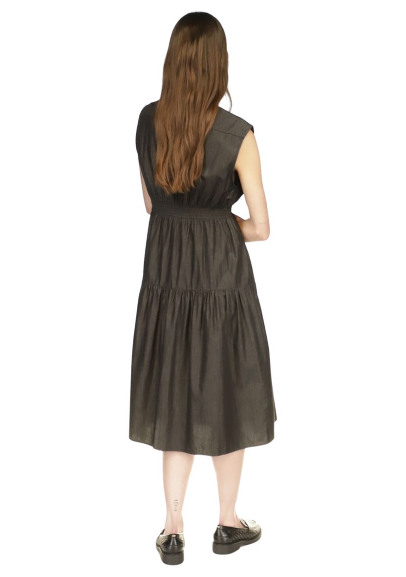 Womens Charm Zip Midi Dress 