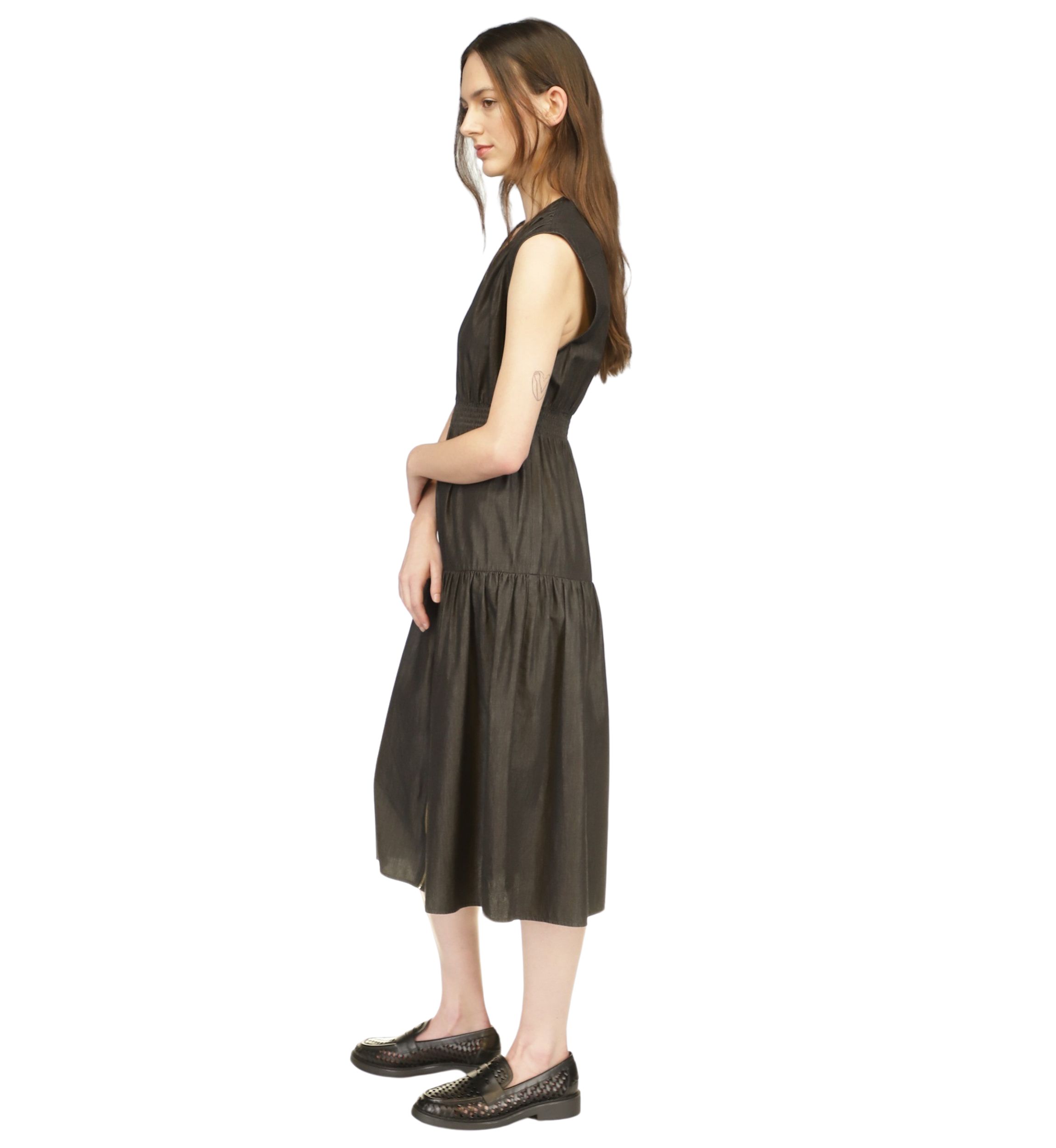 Womens Charm Zip Midi Dress 
