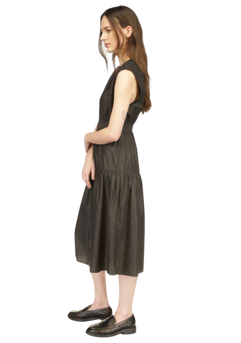 Womens Charm Zip Midi Dress 