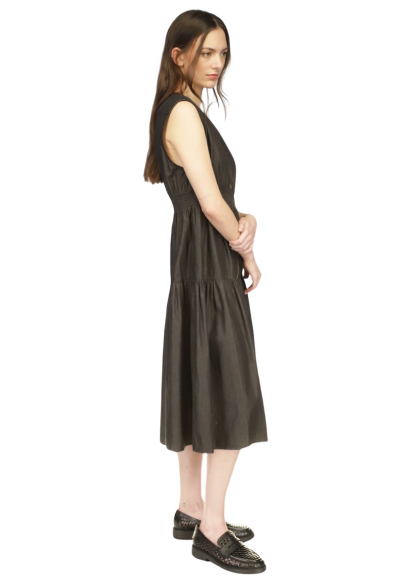 Womens Charm Zip Midi Dress 