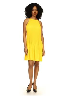 MICHAEL Michael Kors Women's Halter Neck Pleated Dress, X-Large -  0196237904379