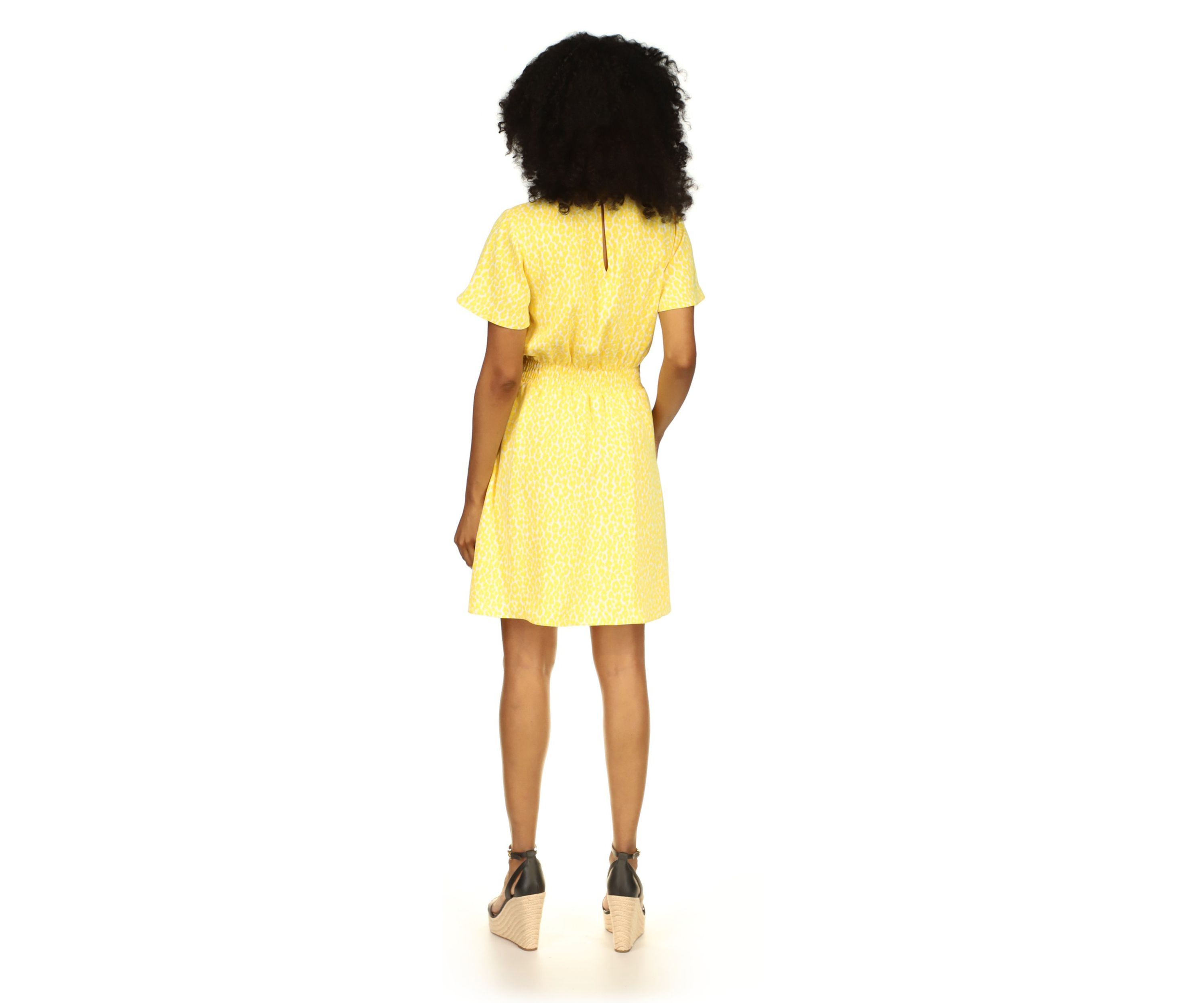 Womens Cheetah Short Sleeve Mini Dress