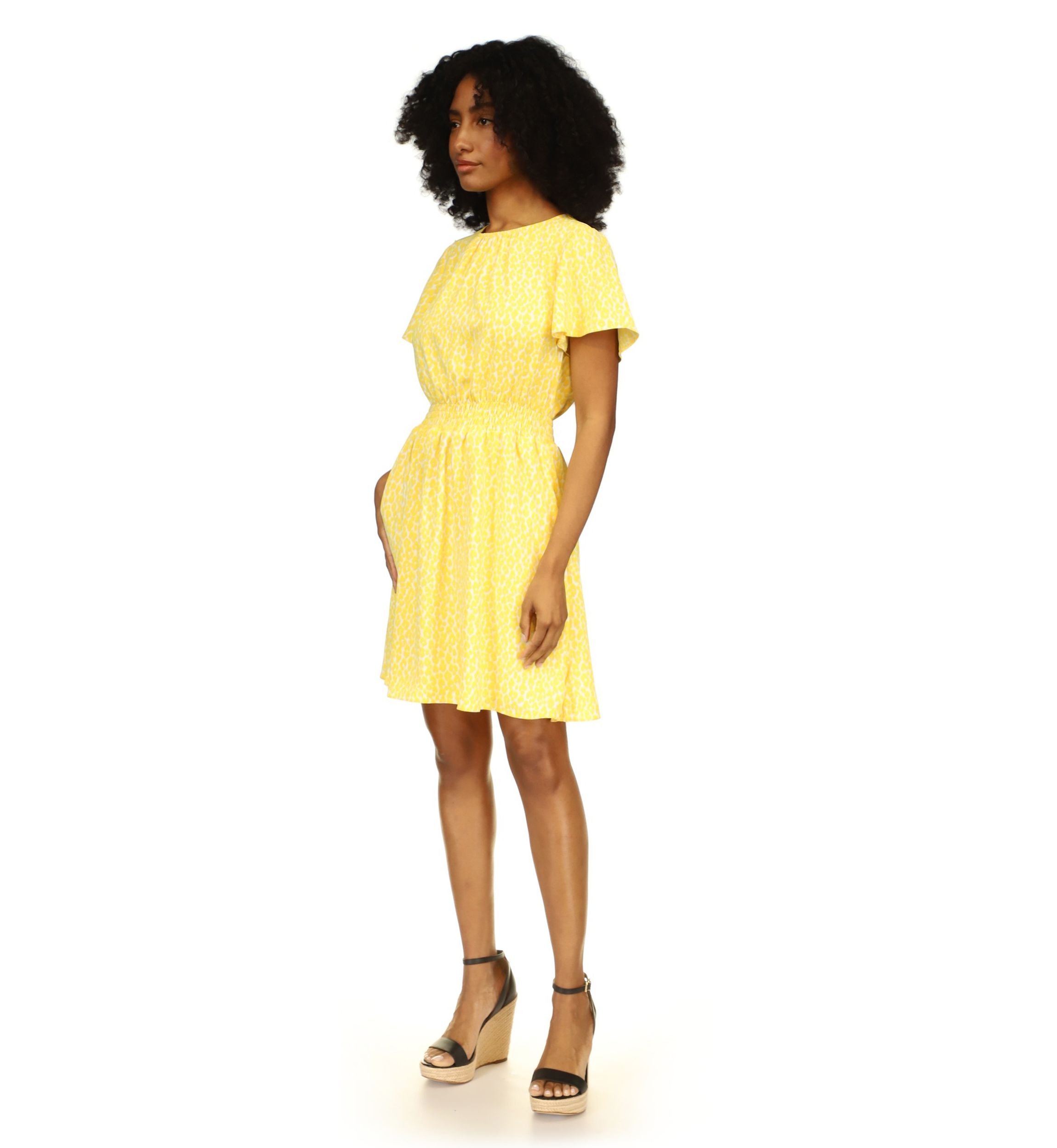Womens Cheetah Short Sleeve Mini Dress