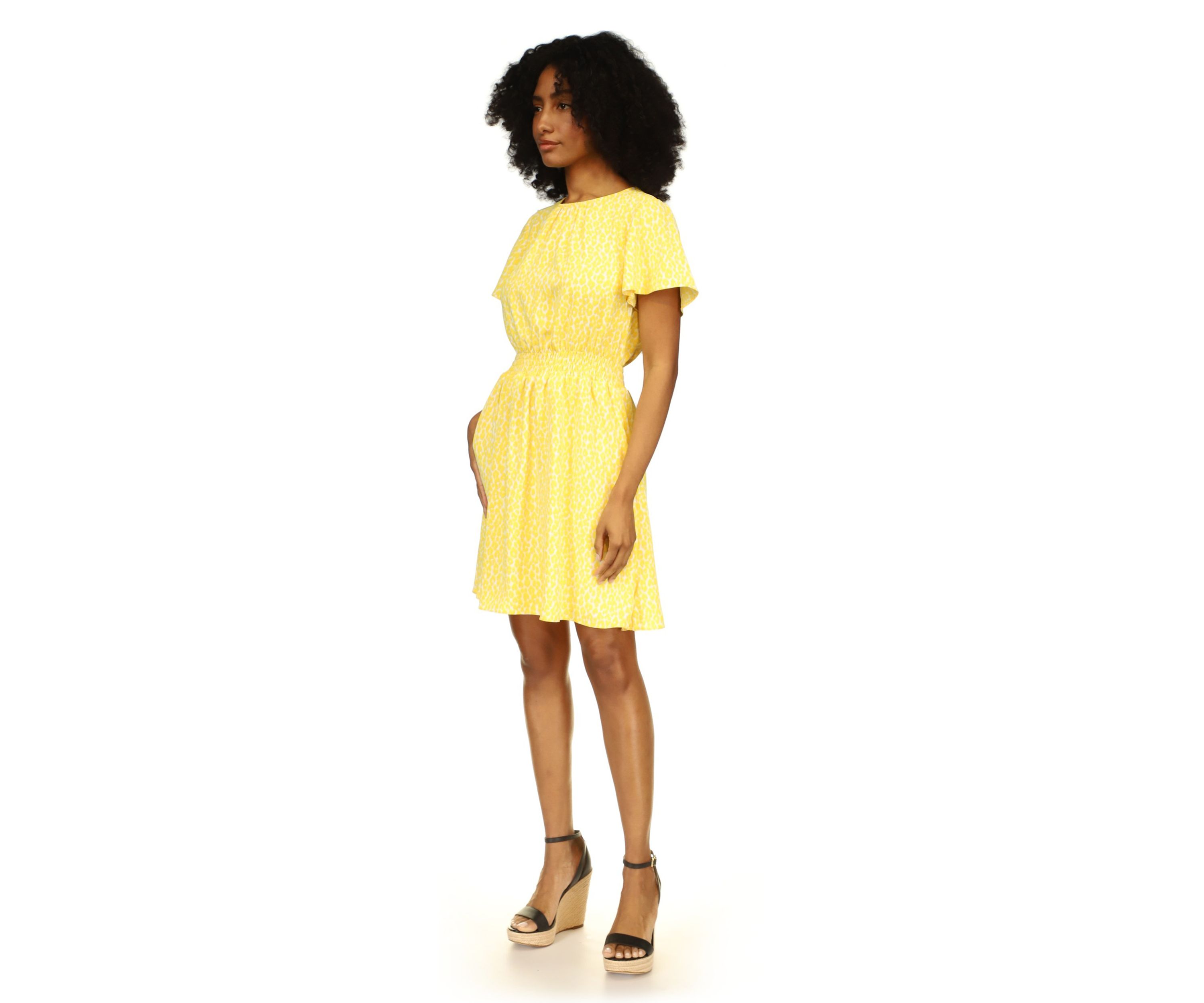 Womens Cheetah Short Sleeve Mini Dress