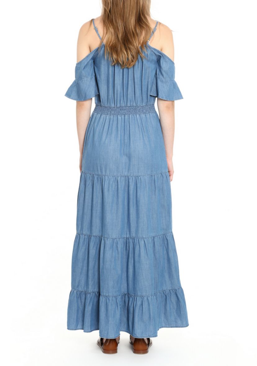 Womens Cold Shoulder Maxi Dress