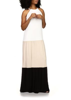 MICHAEL Michael Kors Women's Color Block Halter Maxi Dress | belk