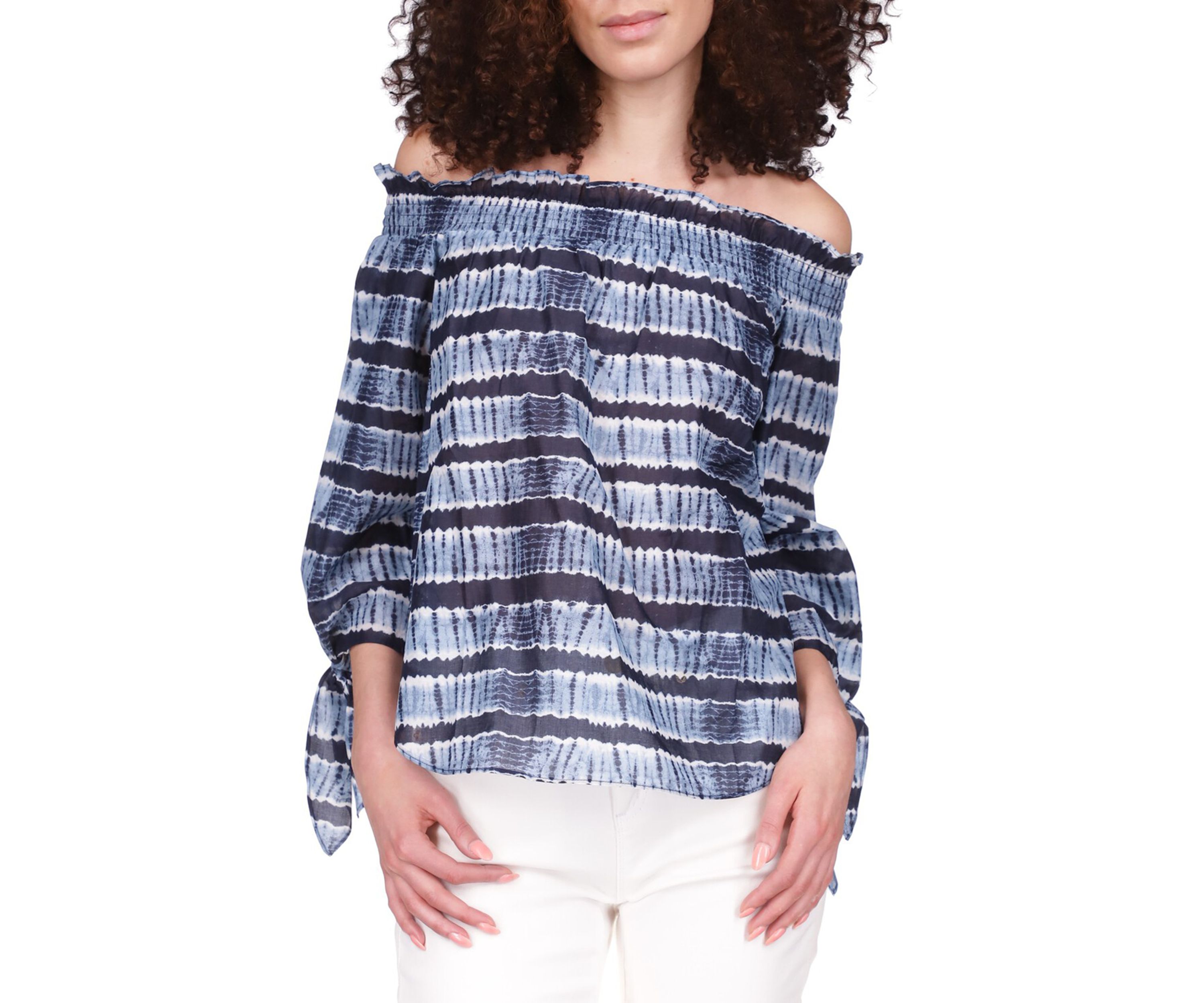 Womens Off the Shoulder Tie Dye Top 