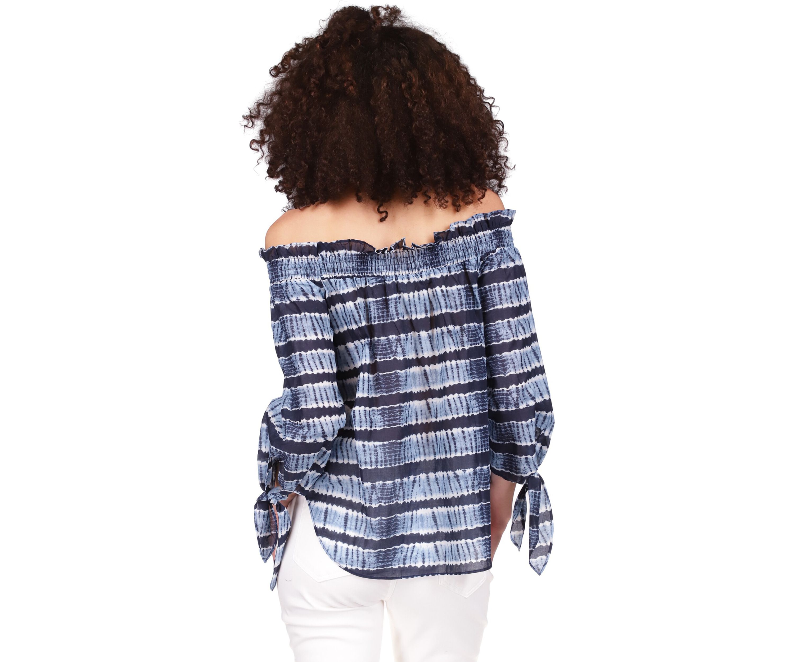 Womens Off the Shoulder Tie Dye Top 