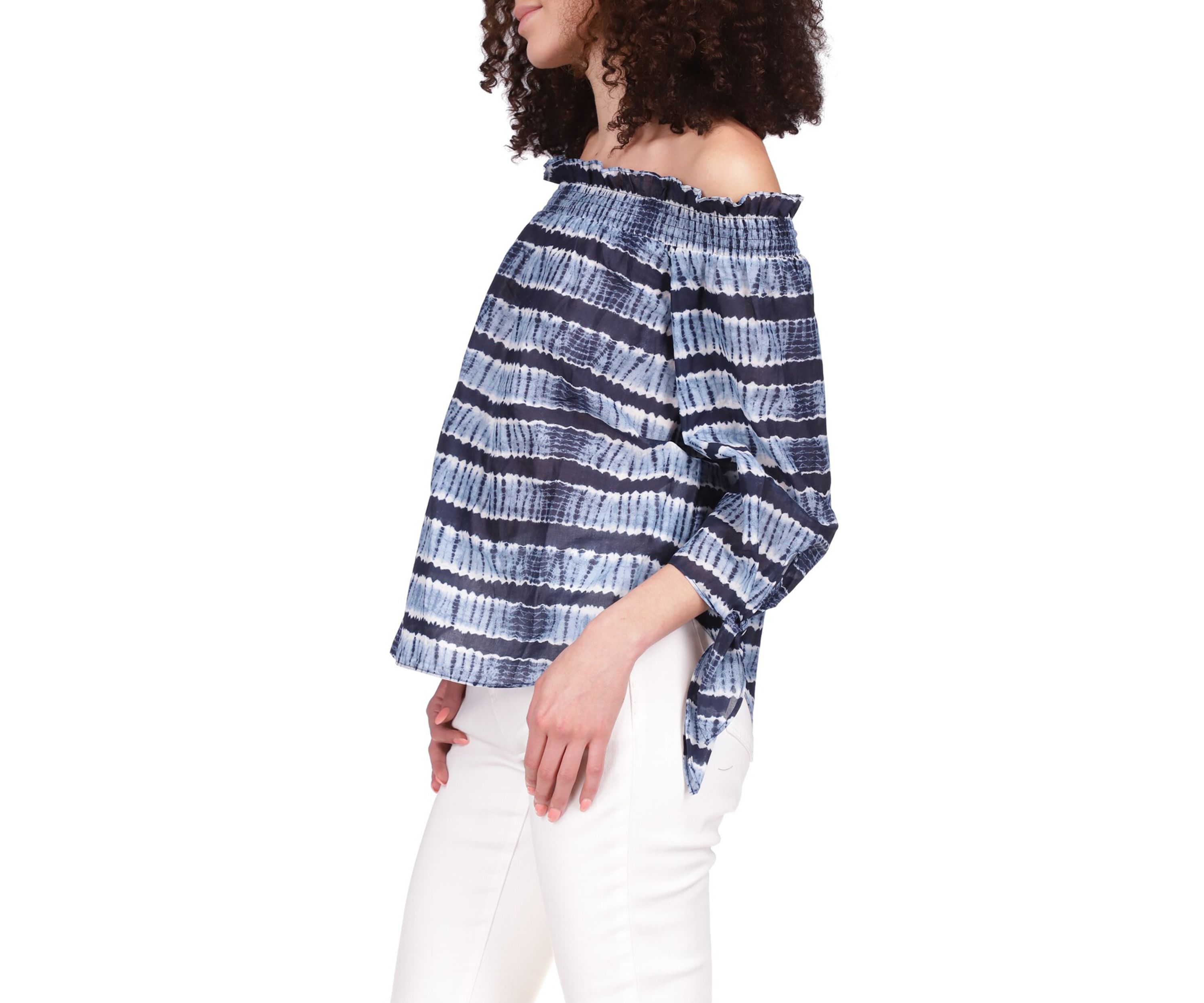 Womens Off the Shoulder Tie Dye Top 