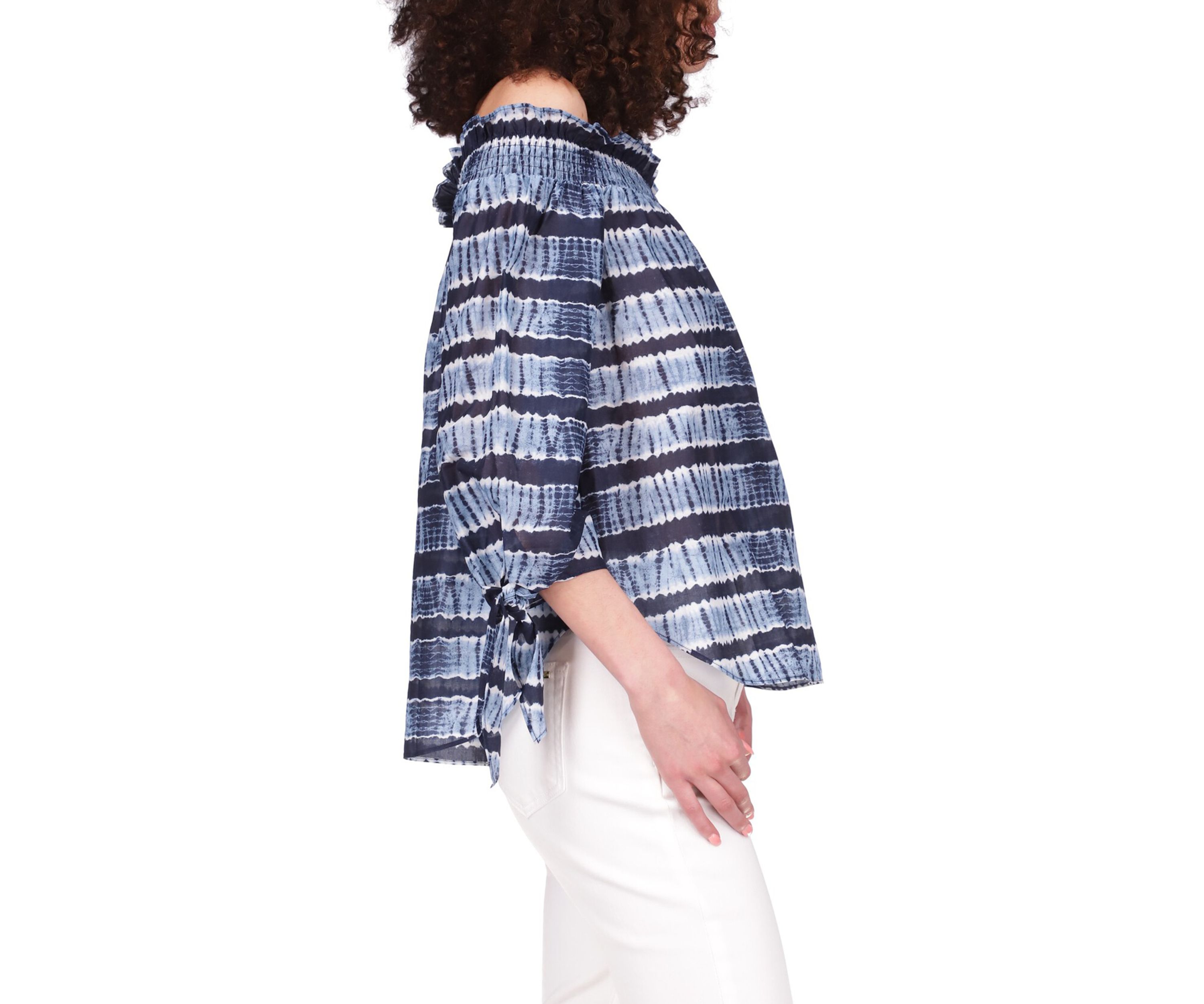 Womens Off the Shoulder Tie Dye Top 