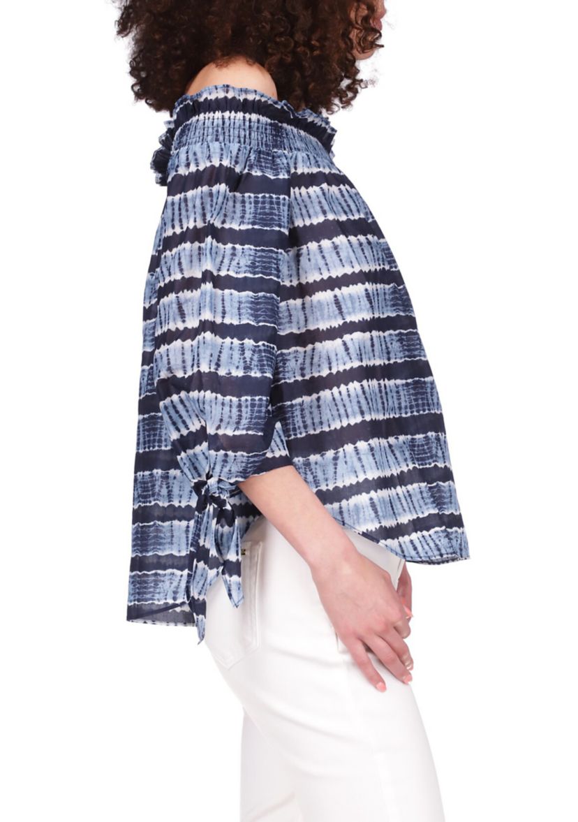 Womens Off the Shoulder Tie Dye Top 