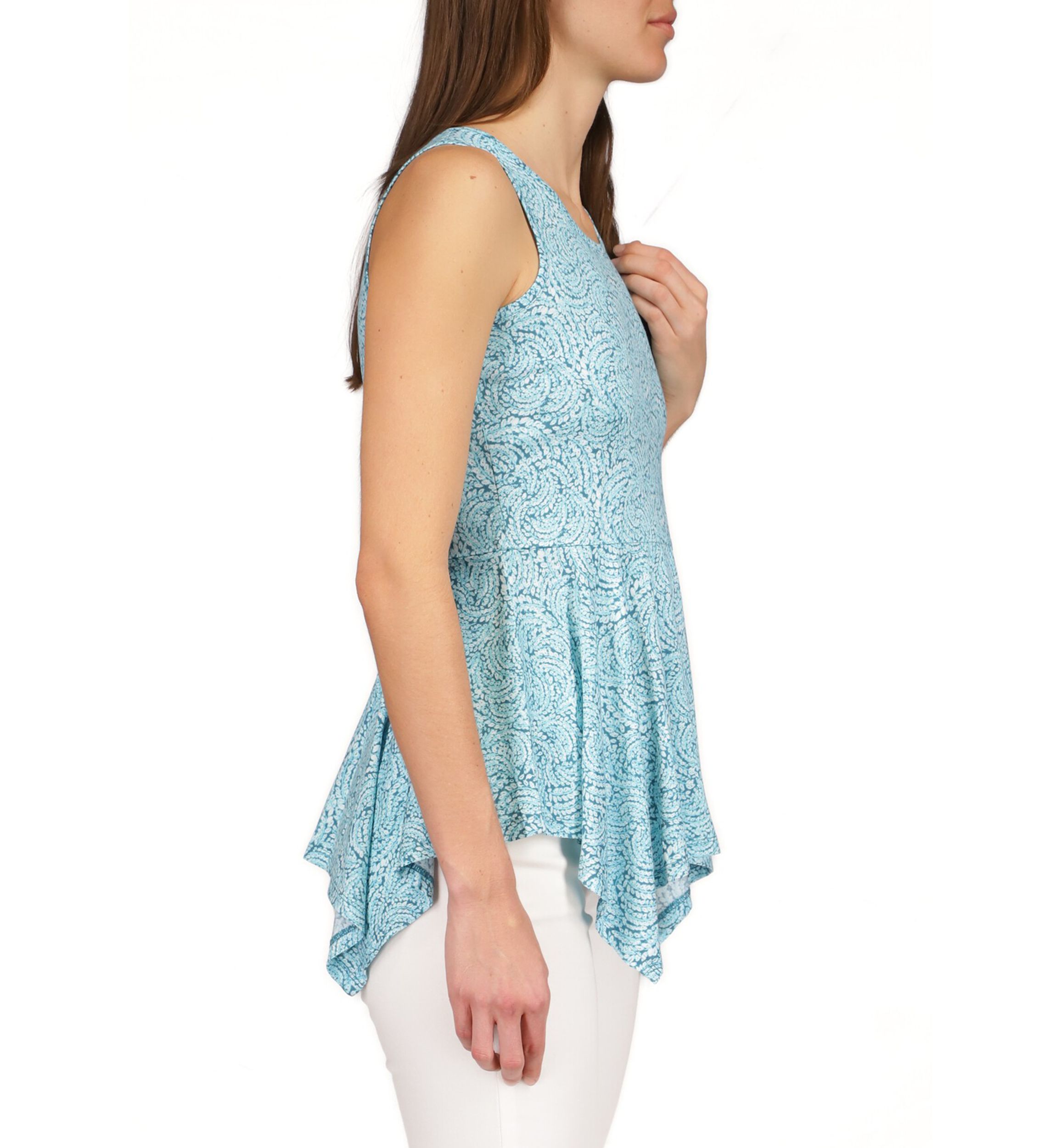 Womens Printed Handkerchief Tank Top