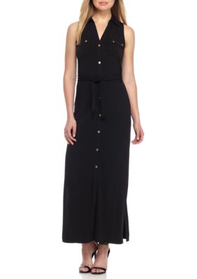 MICHAEL Michael Kors Matte Jersey Sleeveless Maxi Shirtdress | belk