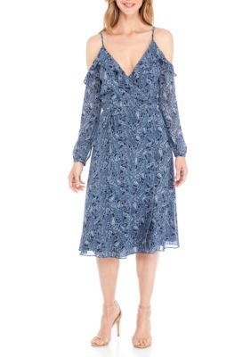 MICHAEL Michael Kors Cold Shoulder Wrap Dress | belk